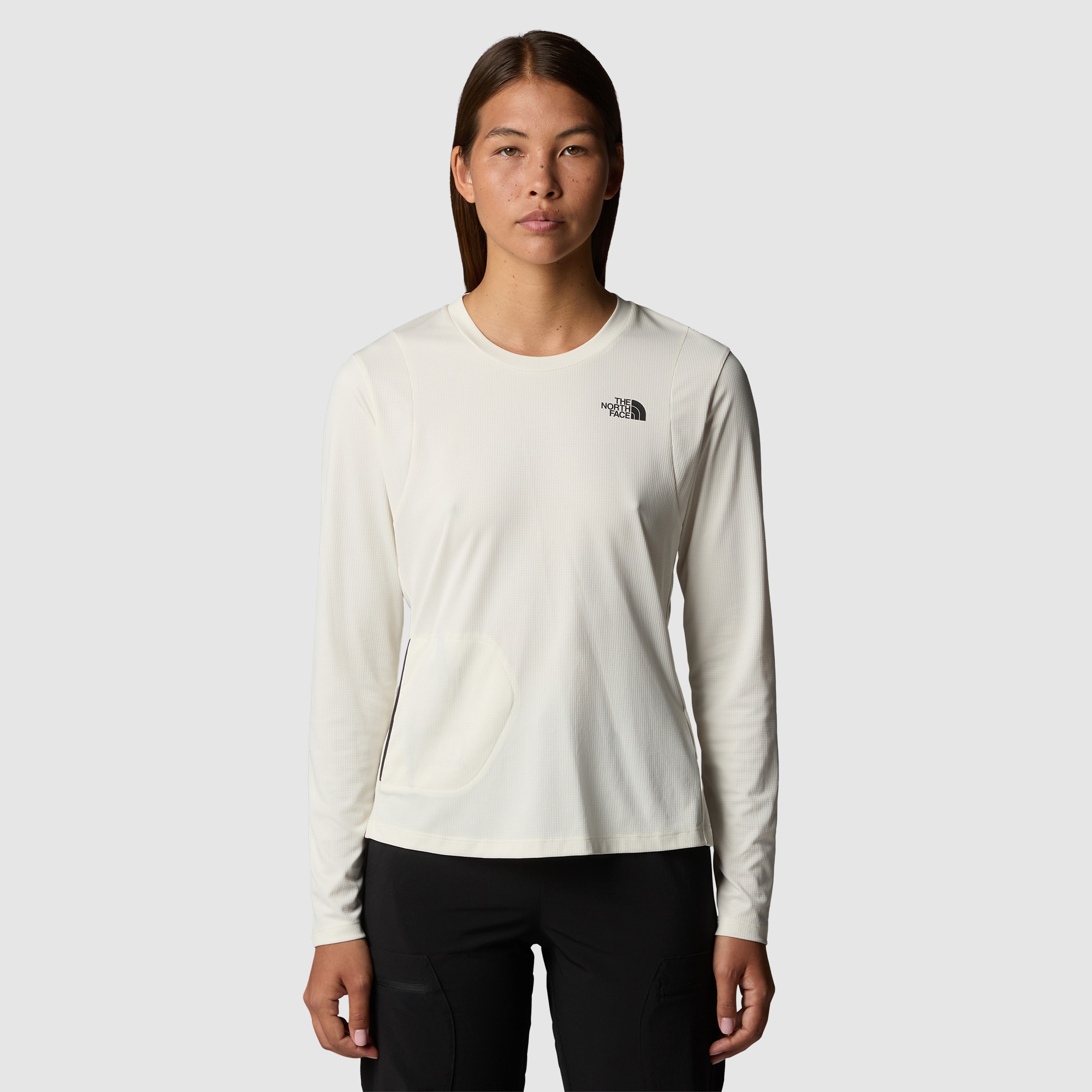 Camiseta de manga larga plegable para mujer Packable The North Face - Blanco Blanco-1