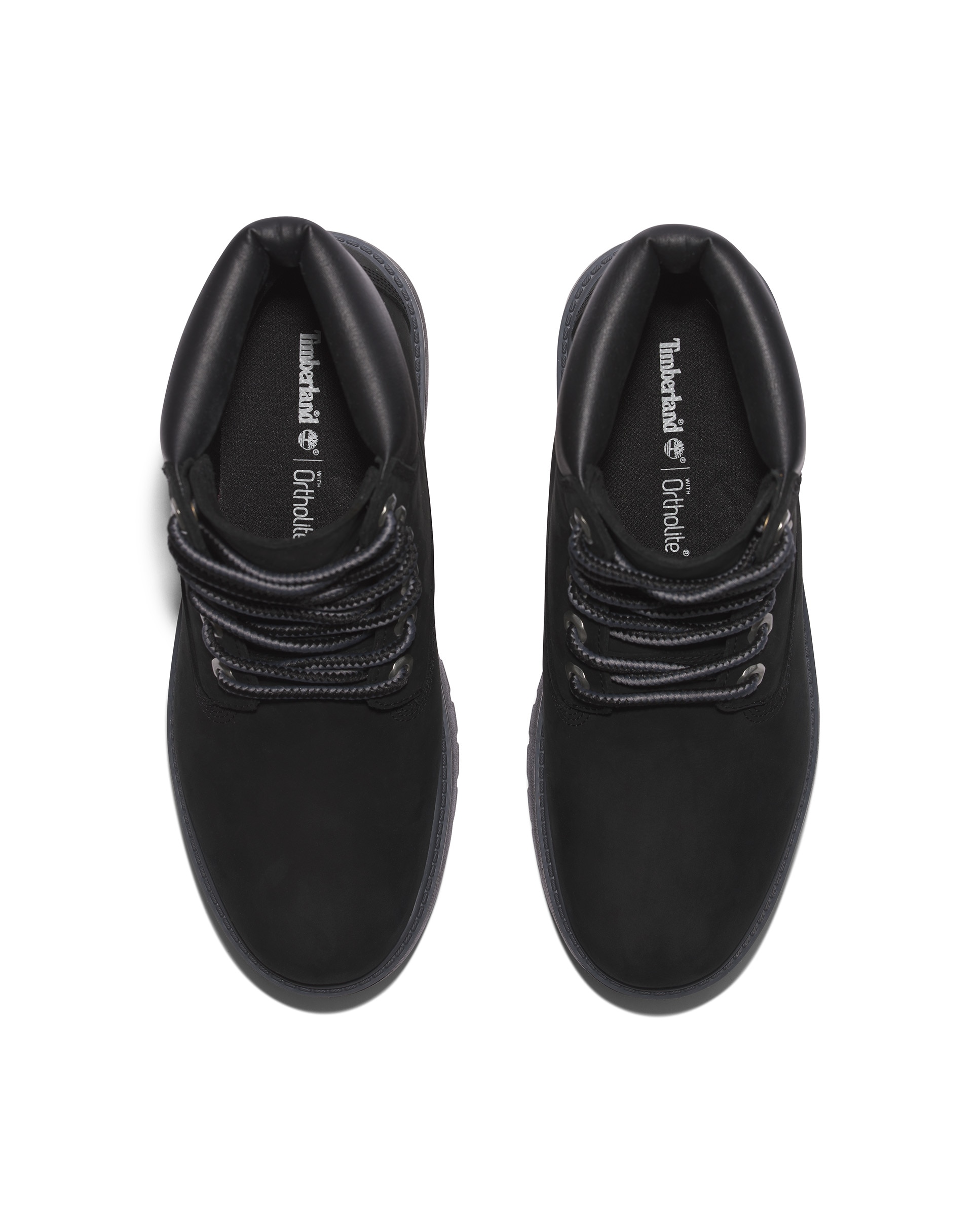 Botas suela track 6-inch impermeables con plataforma de mujer en cuero premium - Timberland - Negro Negro-3