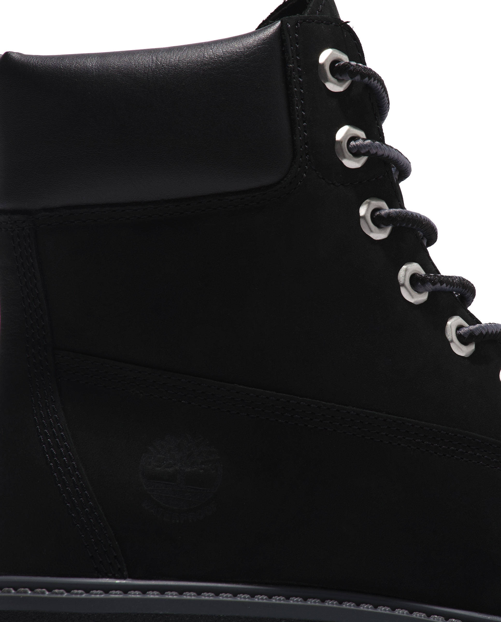 Botas suela track 6-inch impermeables con plataforma de mujer en cuero premium - Timberland - Negro Negro-6