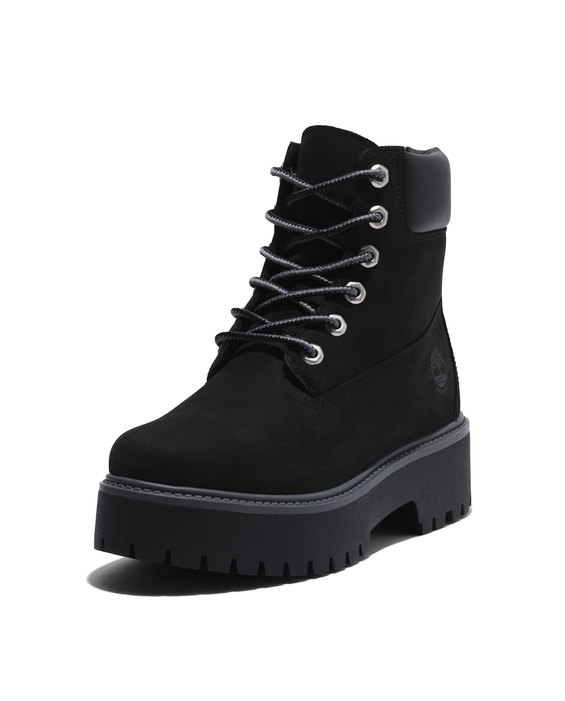 Botas suela track 6-inch impermeables con plataforma de mujer en cuero premium - Timberland - Negro Negro-8