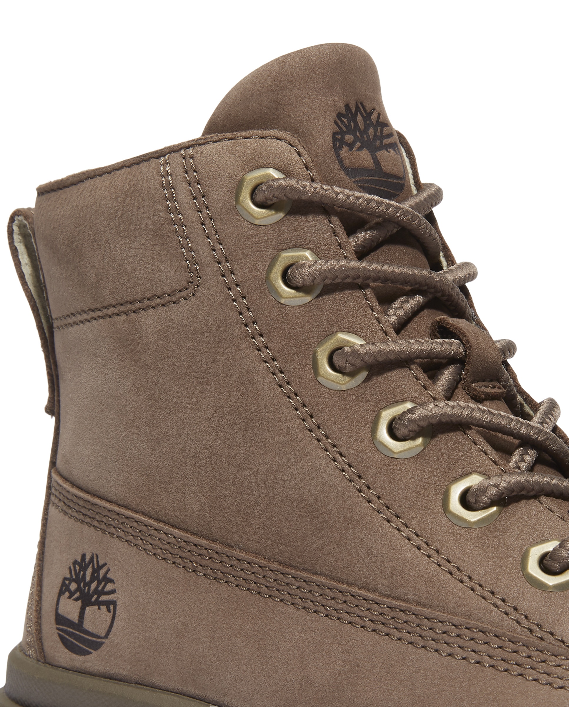 Botines de caña media de mujer en cuero premium - Timberland - Marrón Marrón-6