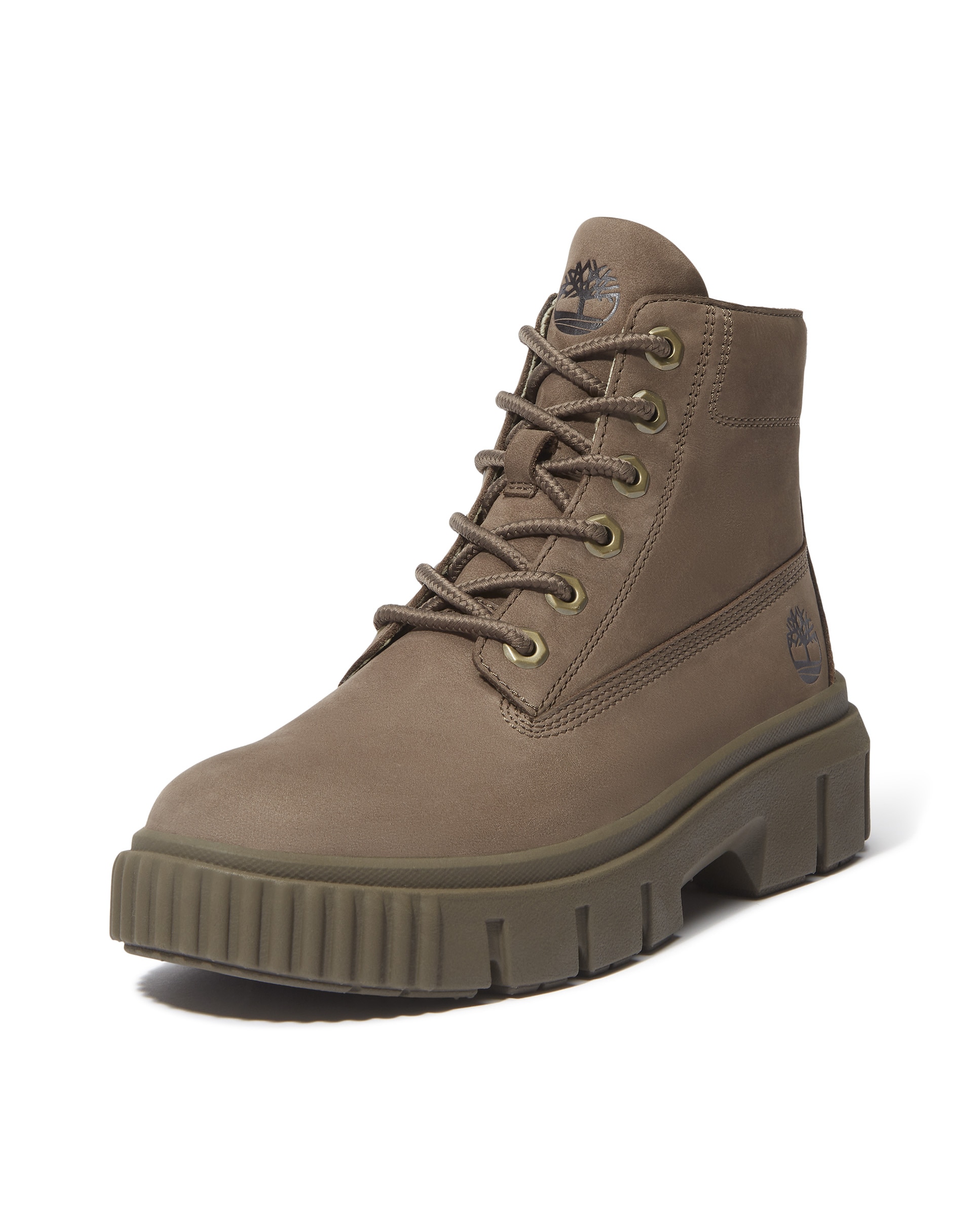 Botines de caña media de mujer en cuero premium - Timberland - Marrón Marrón-8