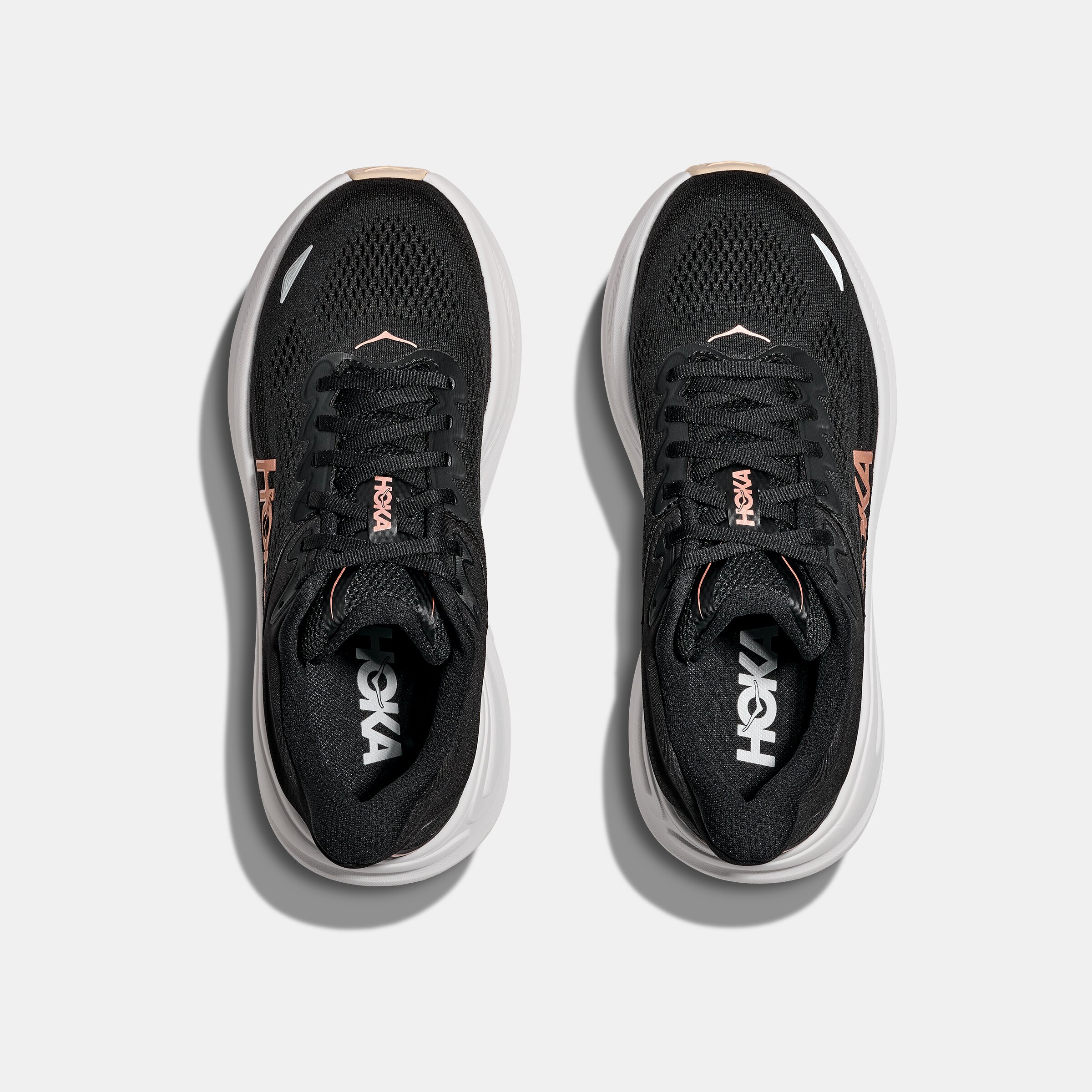 Zapatillas de running de mujer BONDI 9 HOKA - Negro / Rosa Negro / Rosa-2
