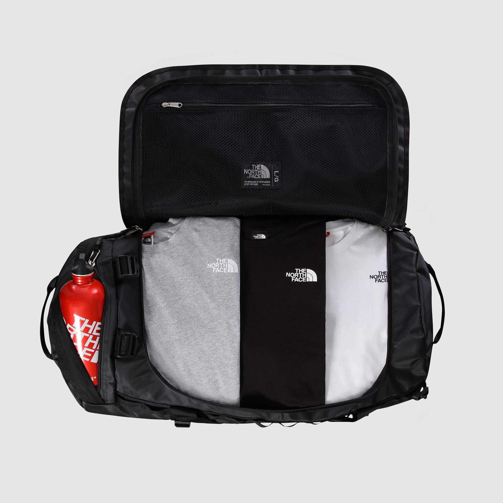 Bolsa de deporte unisex Base CampDuffel - L The North Face - Negro Negro-2