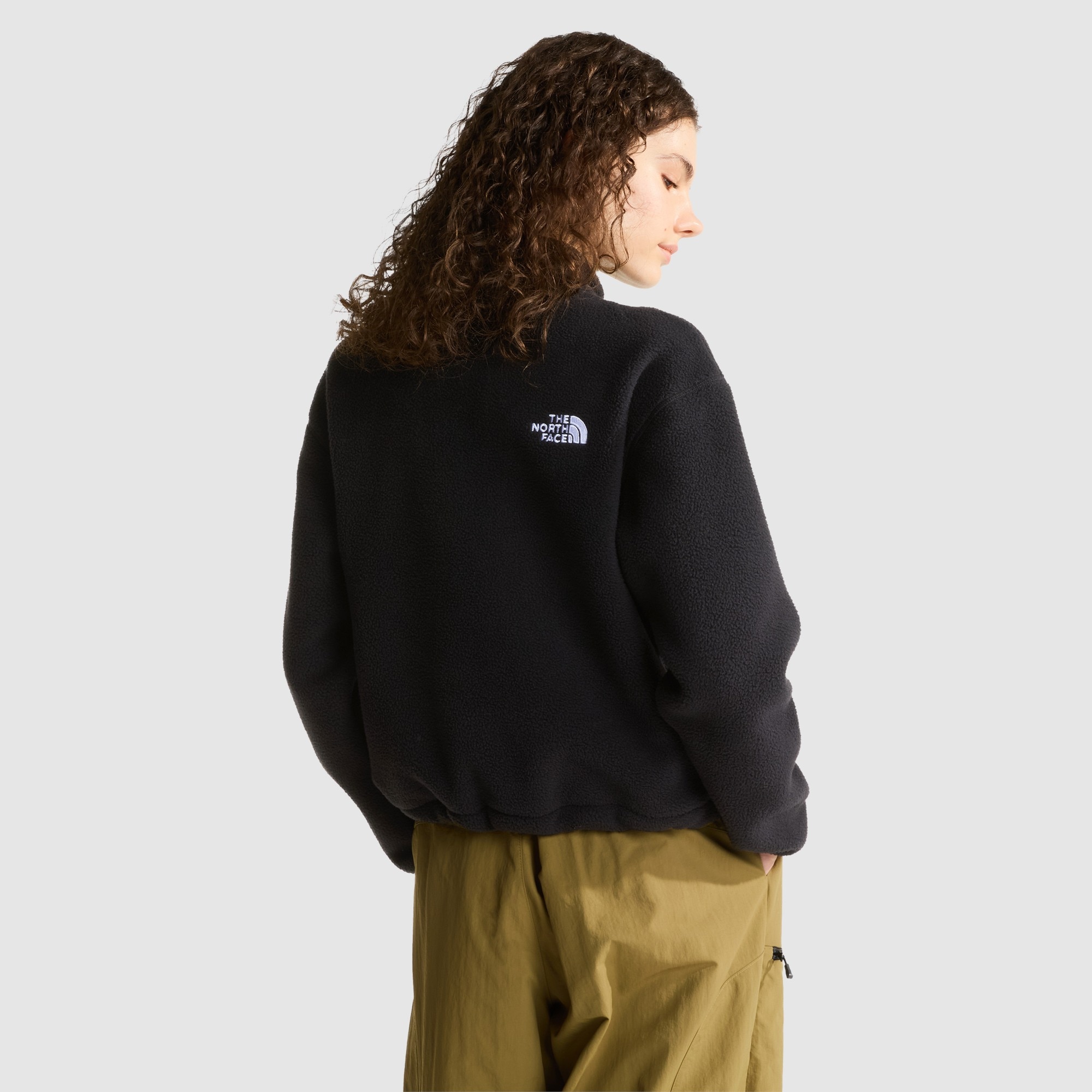 Forro polar con cremallera de 1/4 para mujer TNF Fleeski The North Face - Negro Negro-4