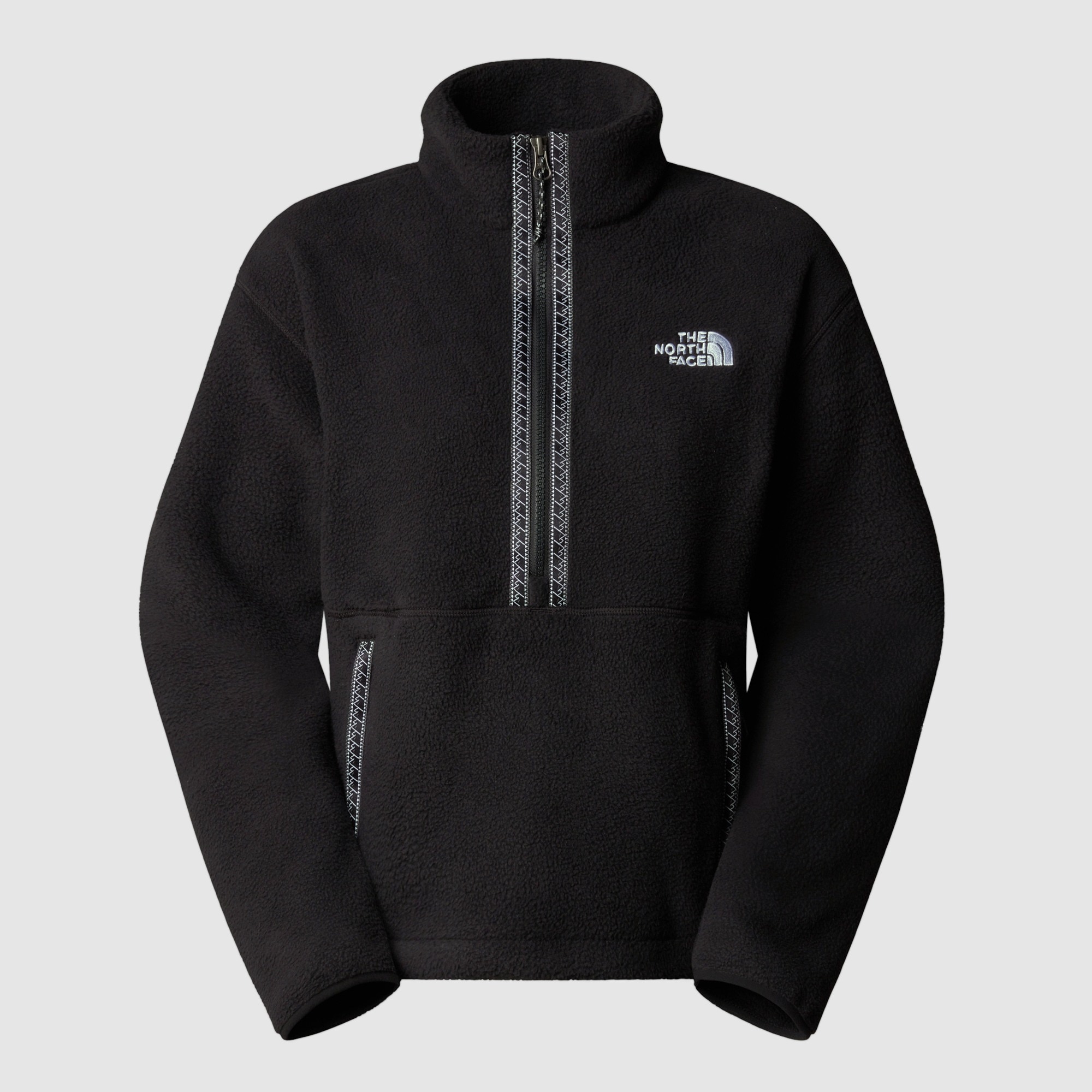 Forro polar con cremallera de 1/4 para mujer TNF Fleeski The North Face - Negro Negro-5