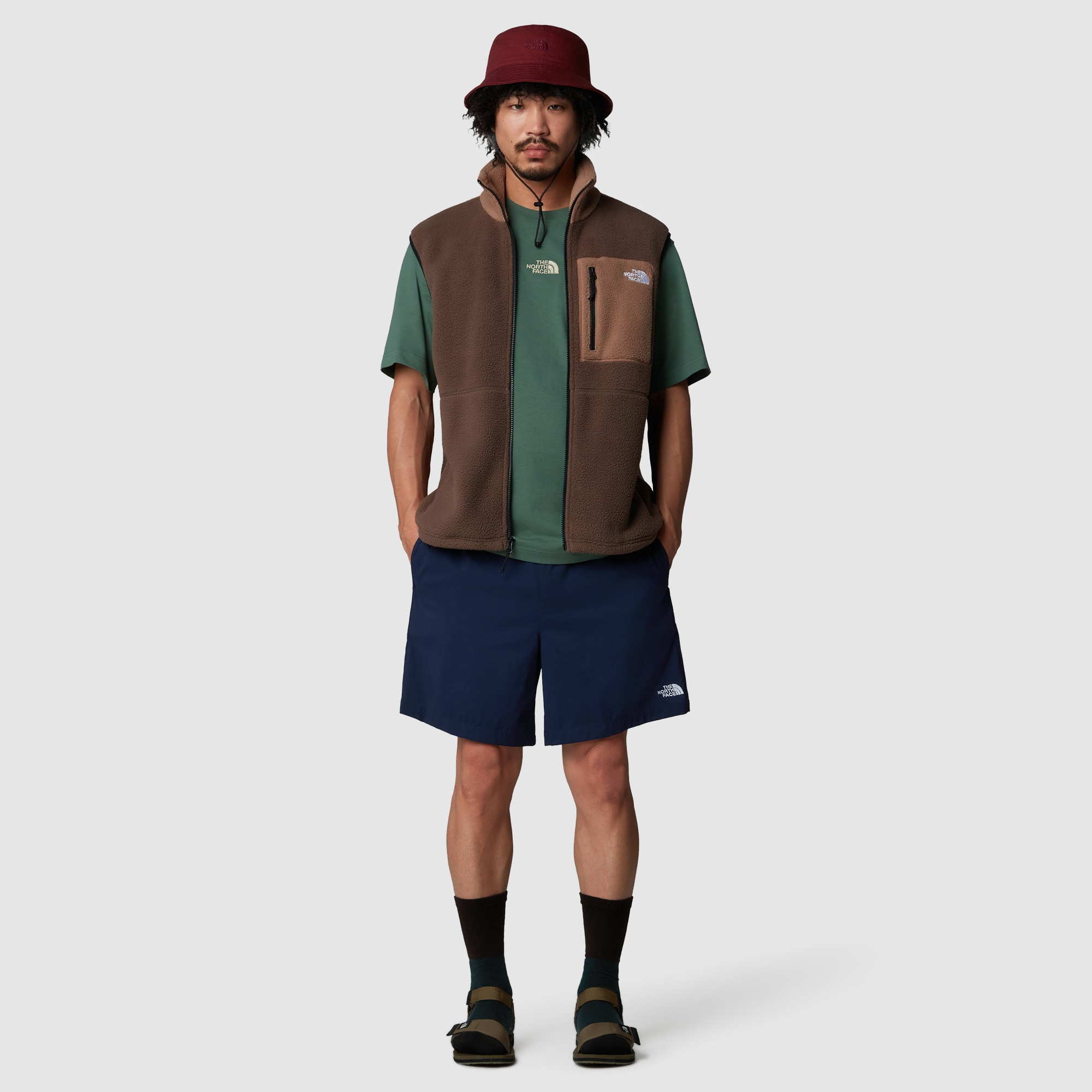 Imagen 2 de Bermuda Class V Pathfinder Pull-On de hombre - 17,78 cm The North Face - Azul Azul