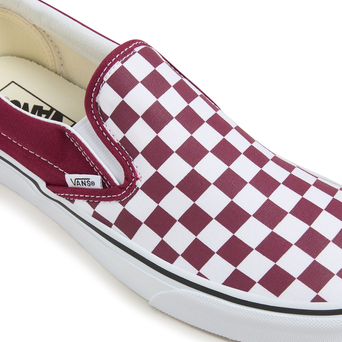 Para Zapatillas Vans Rojo Zapatillas Casual Unisex Classic Slip-On