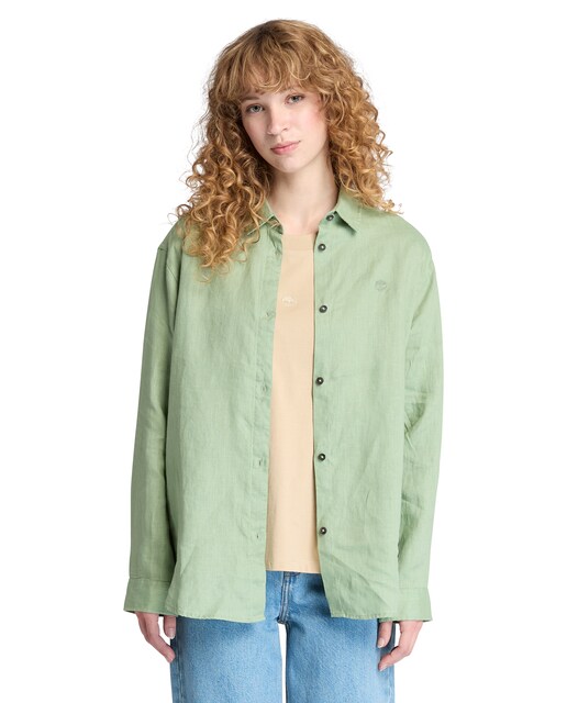 Imagen 0 de Camisa de mujer 100% lino de manga larga
