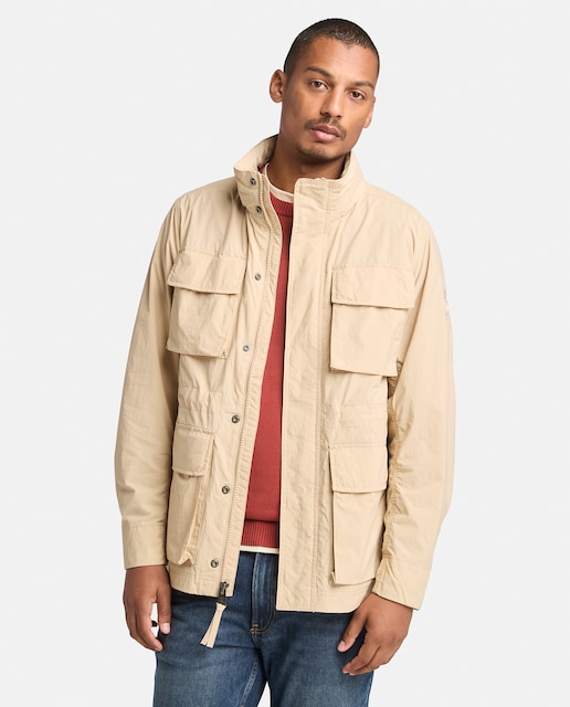 Chaqueta sahariana de hombre con capucha oculta