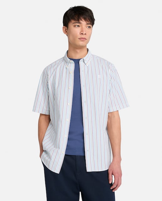 Imagen 0 de Camisa de rayas de hombre regular en manga corta