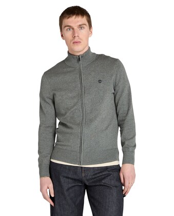 Cárdigan de punto de algodón de hombre con cremallera · Timberland