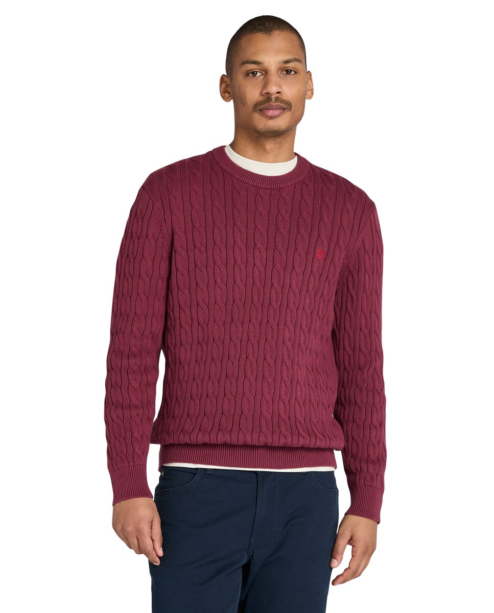 Jersey de punto de algodón de hombre estampado de ochos con cuello