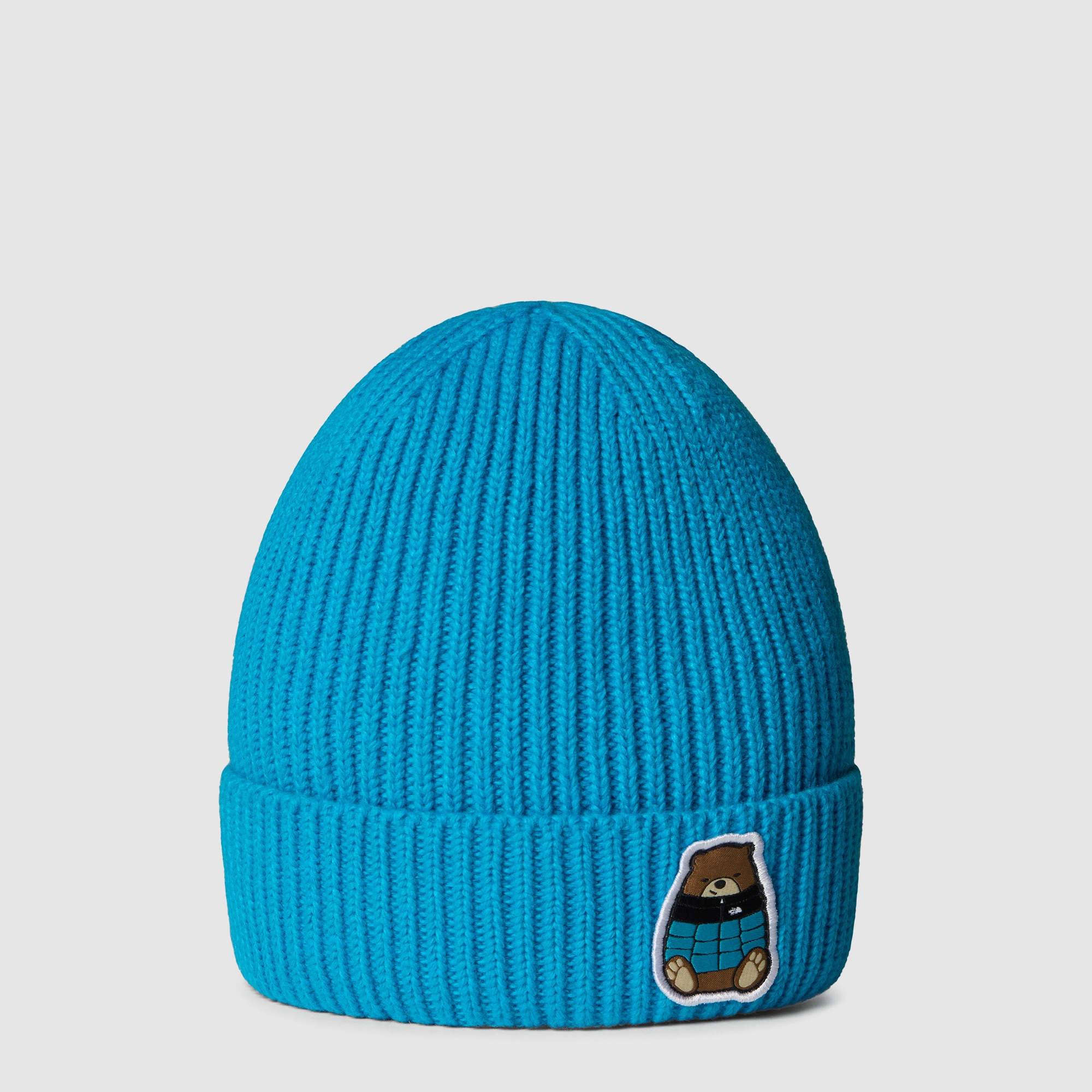 The North Face - Gorro con borde y logotipo de TNF encuadrado de niños The North Face.