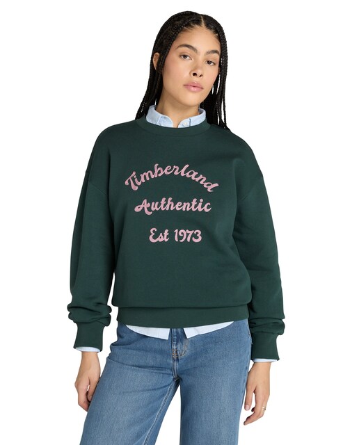 Imagen 0 de Sudadera de mujer de cuello redondo y reverso cepillado