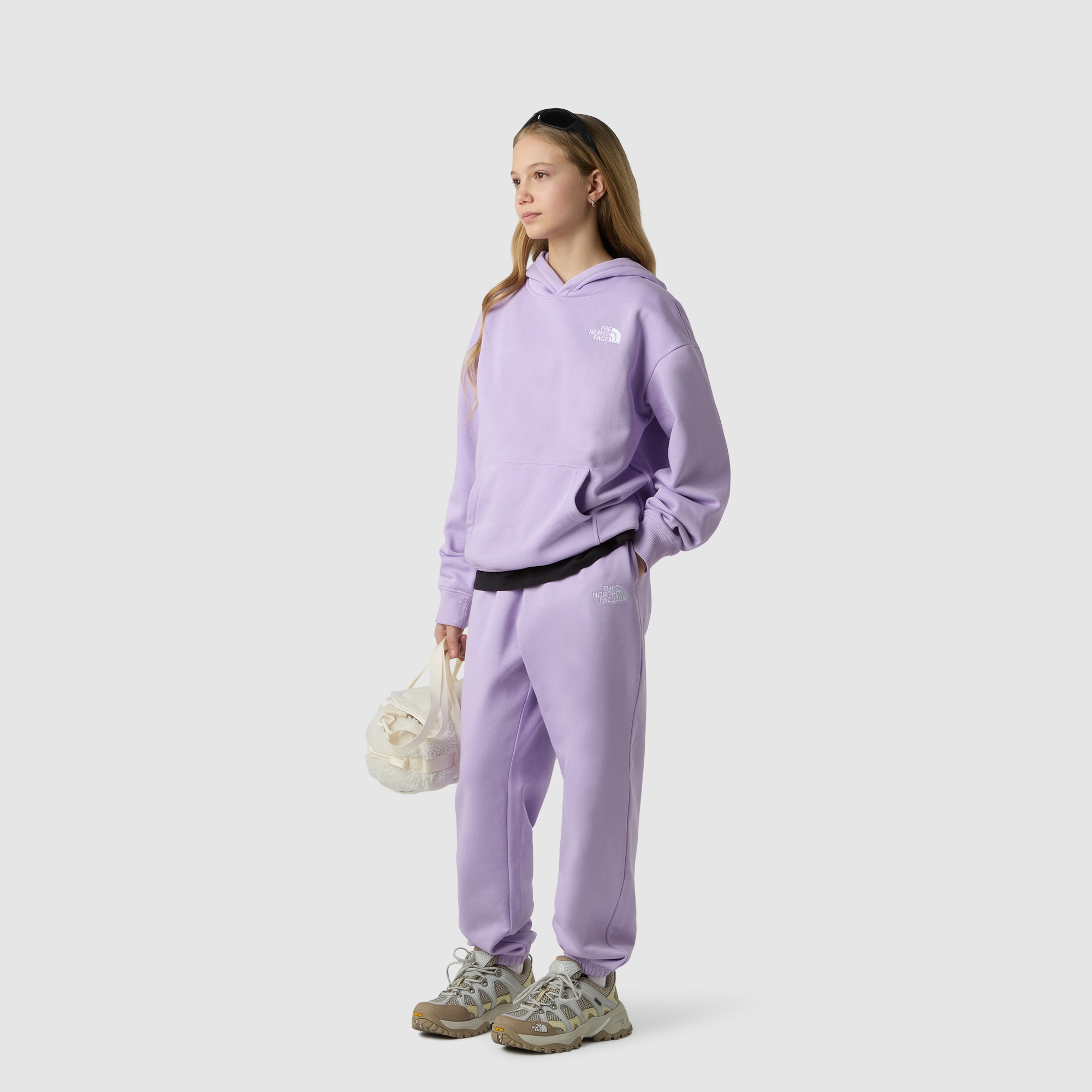 Imagen 4 de Pantalón de chándal holgado de niños Essential The North Face - Morado Morado