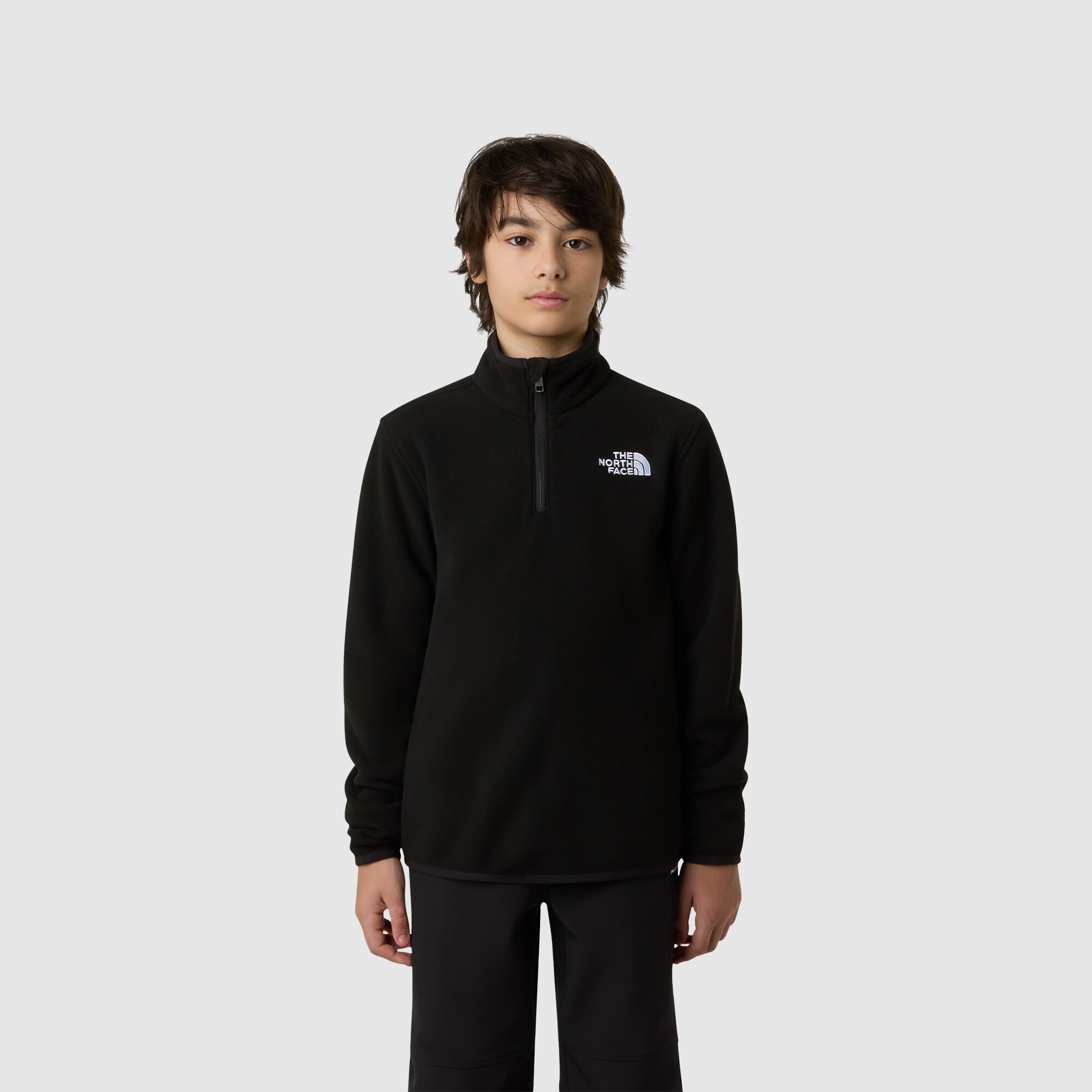 Forro polar con cremallera de 1/4 de niños Glacier The North Face - Negro Negro-1