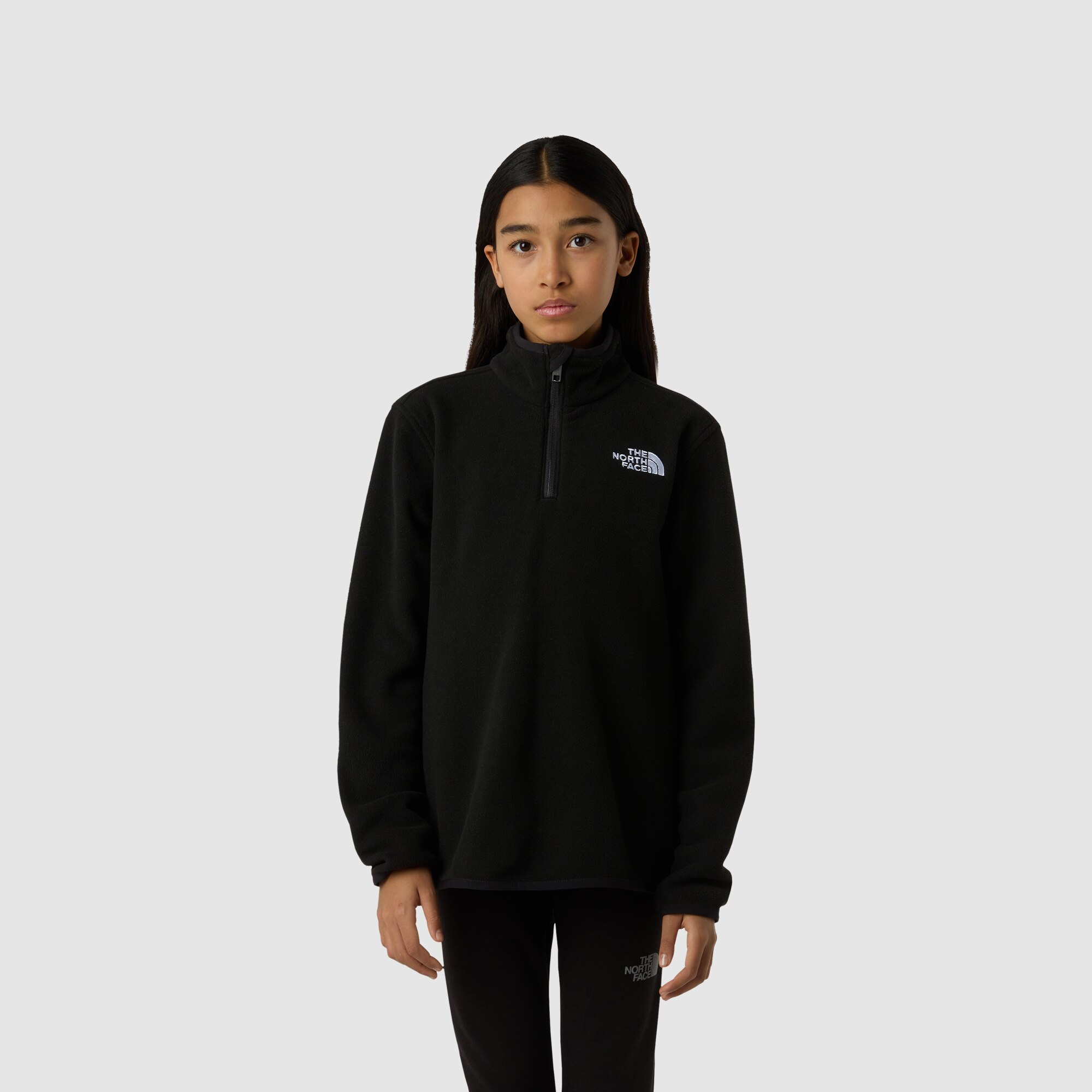 Forro polar con cremallera de 1/4 de niños Glacier The North Face - Negro Negro-3