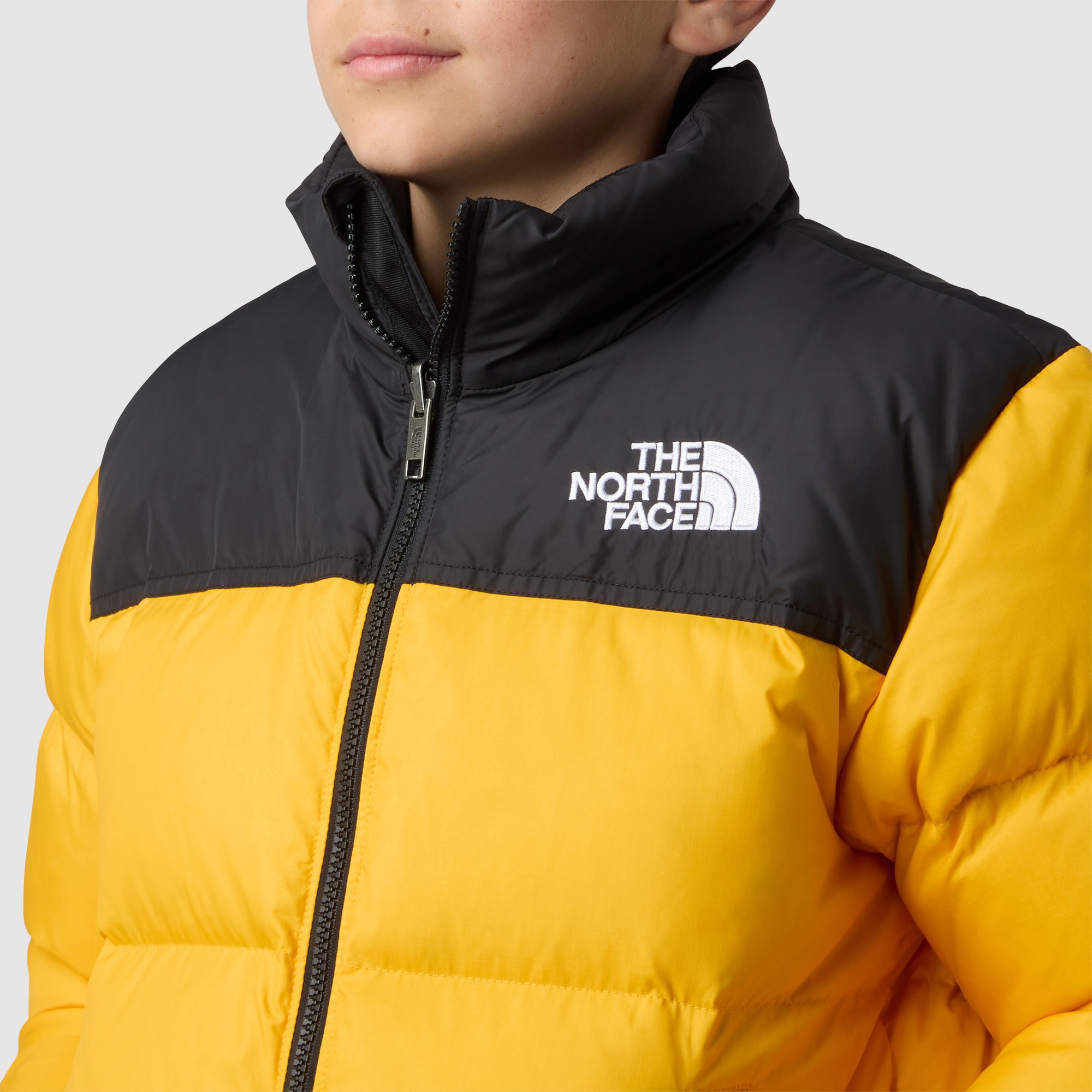 Chaqueta de niños Nuptse 1996 The North Face - Negro Amarillo-4