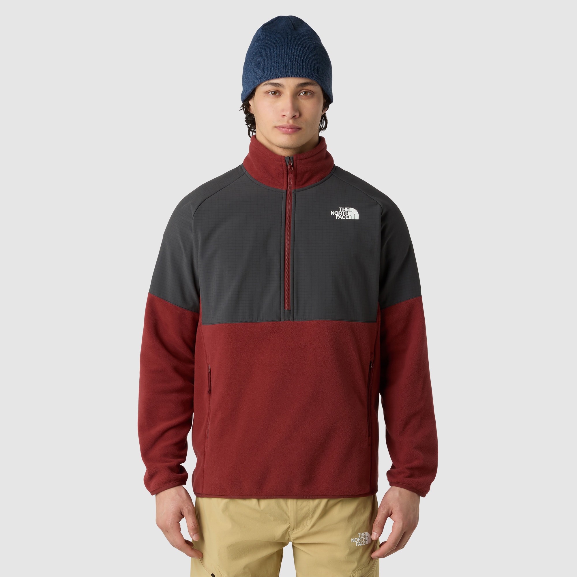 Imagen 0 de Forro polar de peso grueso con media cremallera de hombre Glacier The North Face Marrón