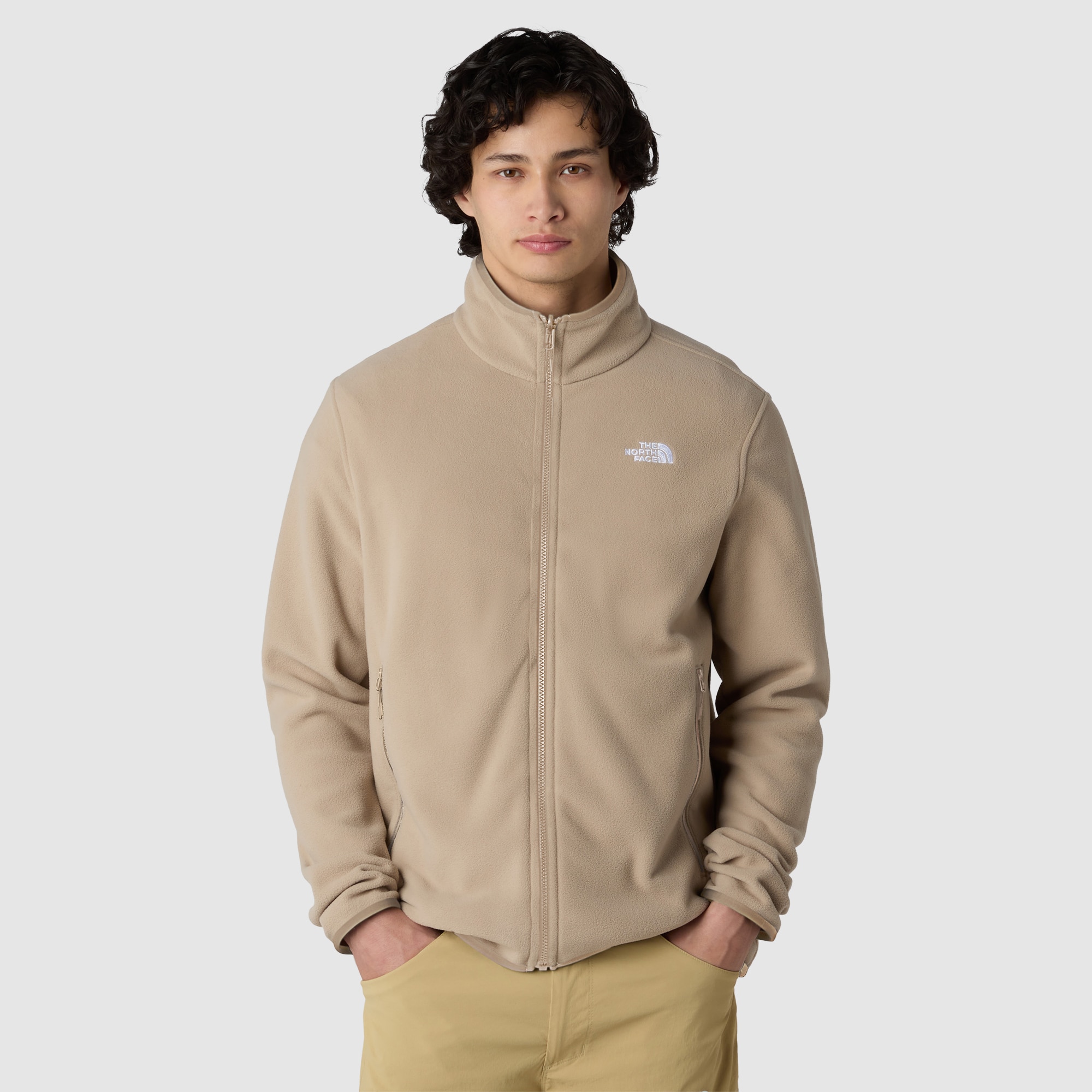 Imagen 0 de Forro polar con cremallera integral para hombre Glacier The North Face Beige