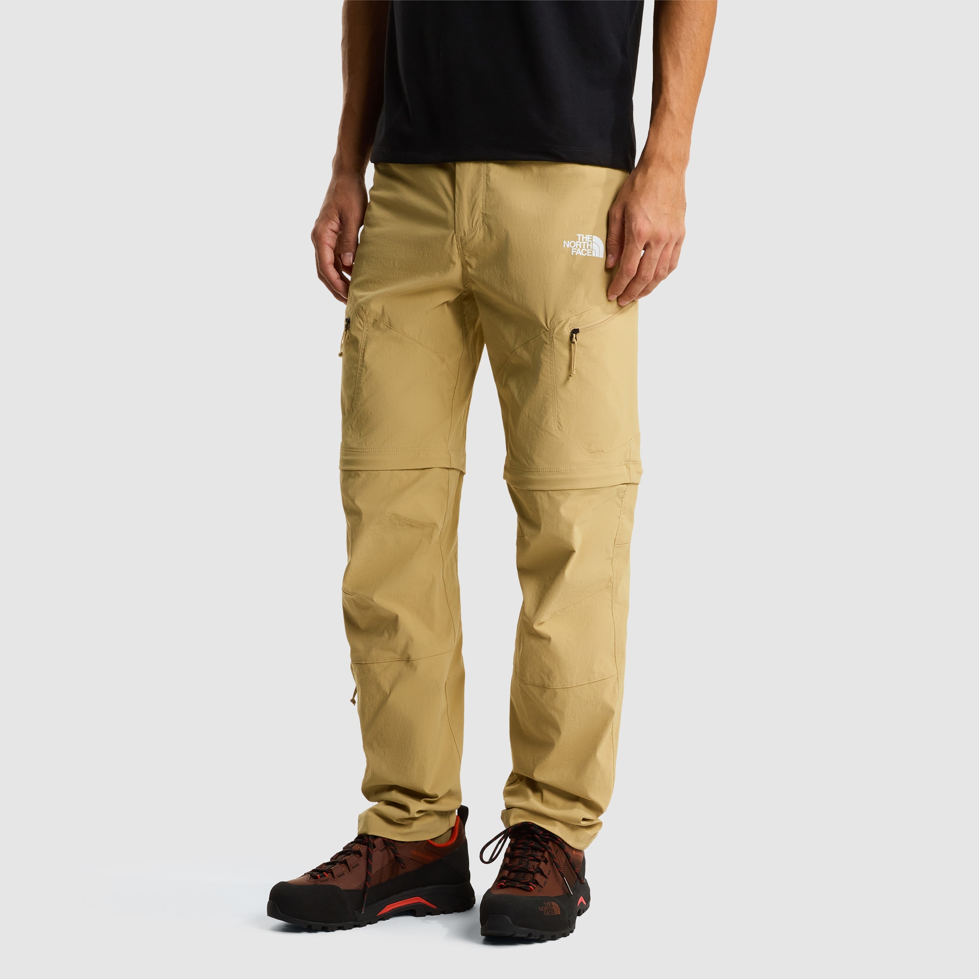 Imagen 0 de Pantalón convertible de corte regular tapered para hombre Exploration The North Face Negro
