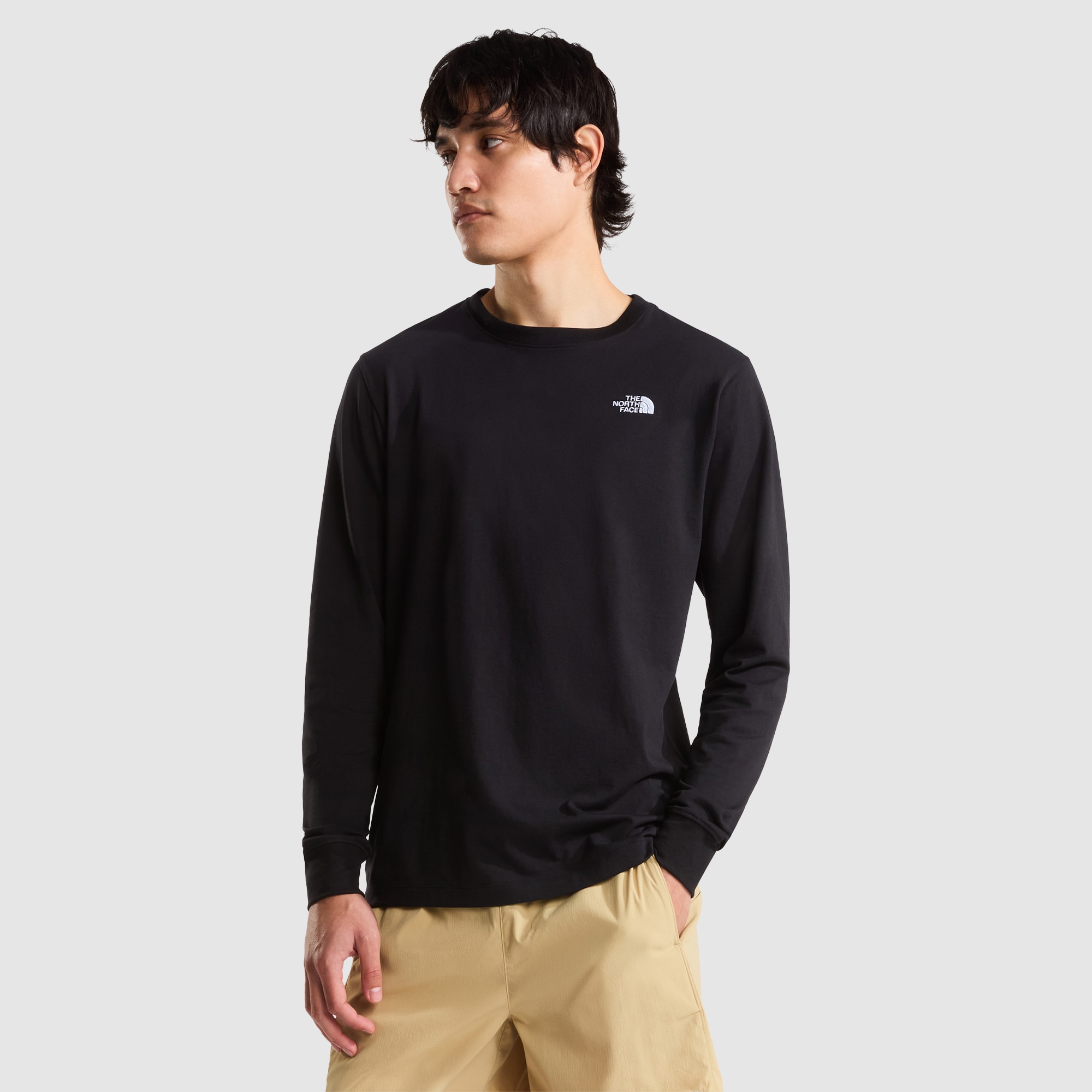 Camiseta recta de manga larga para hombre Simple Dome Evolution The North Face - Negro Negro-1
