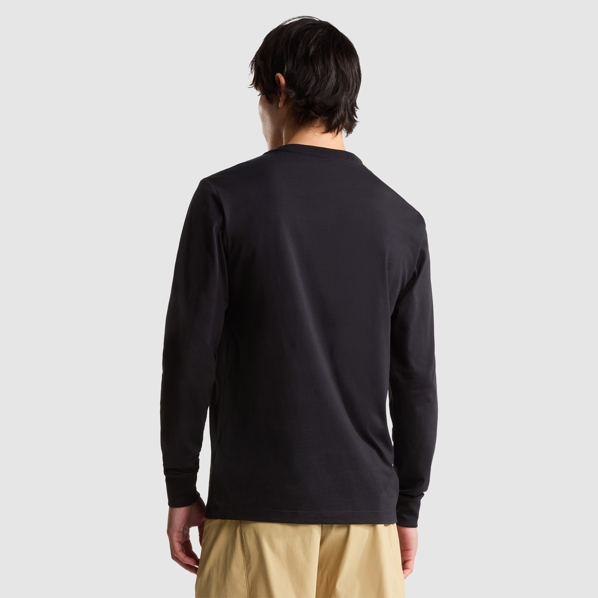 Camiseta recta de manga larga para hombre Simple Dome Evolution The North Face - Negro Negro-3