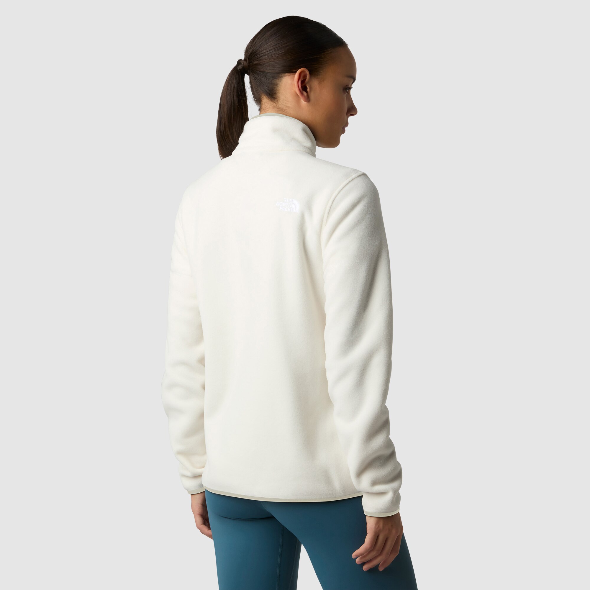 Forro polar con cremallera de 1/4 para mujer Glacier The North Face - Blanco Blanco-3