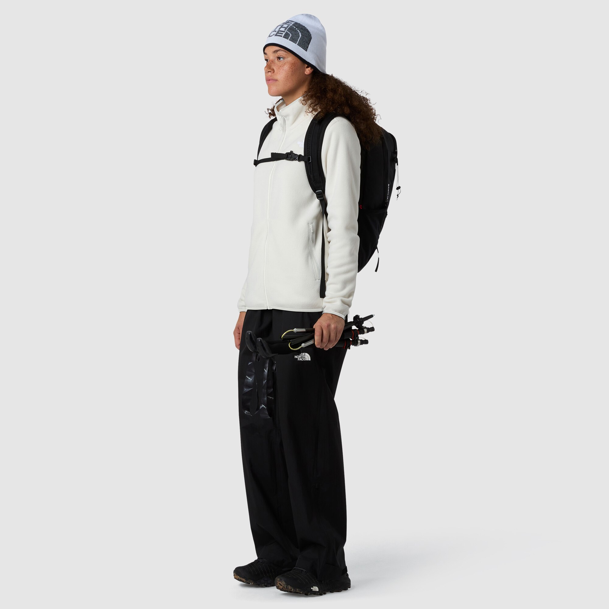Forro polar con cremallera integral para mujer Glacier The North Face - Blanco Anticuario Blanco Anticuario-2