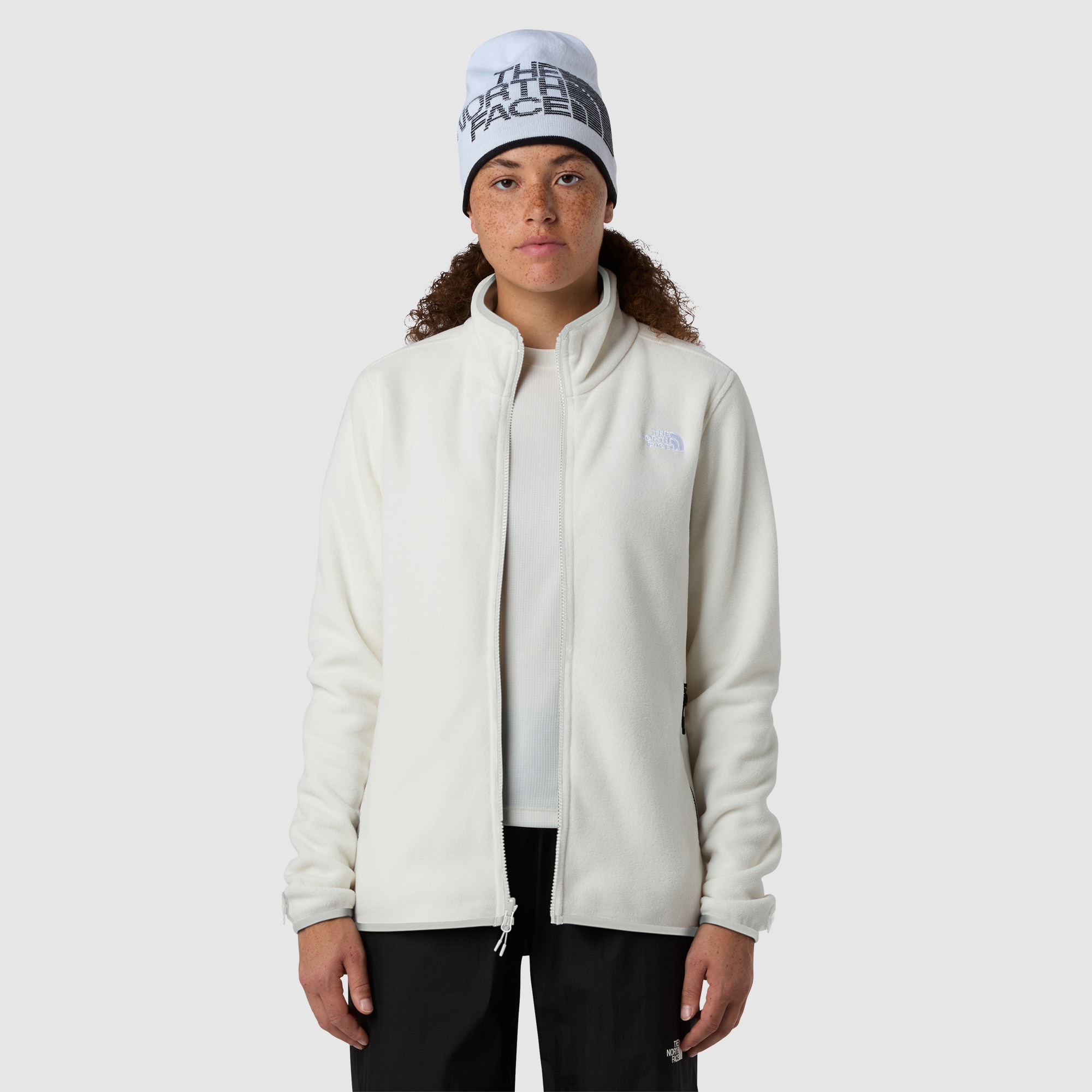 Forro polar con cremallera integral para mujer Glacier The North Face - Blanco Anticuario Blanco Anticuario-3