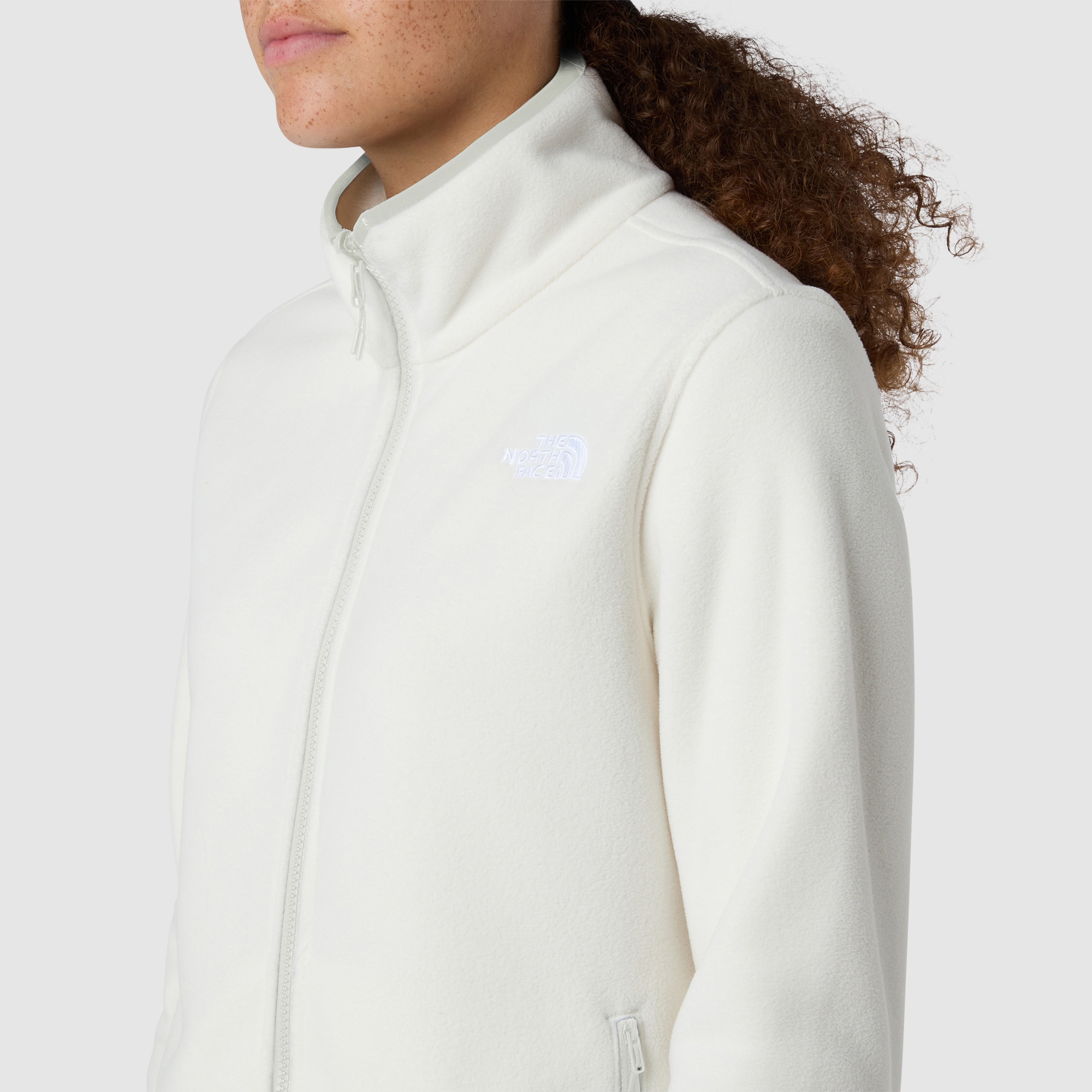 Forro polar con cremallera integral para mujer Glacier The North Face - Blanco Anticuario Blanco Anticuario-4
