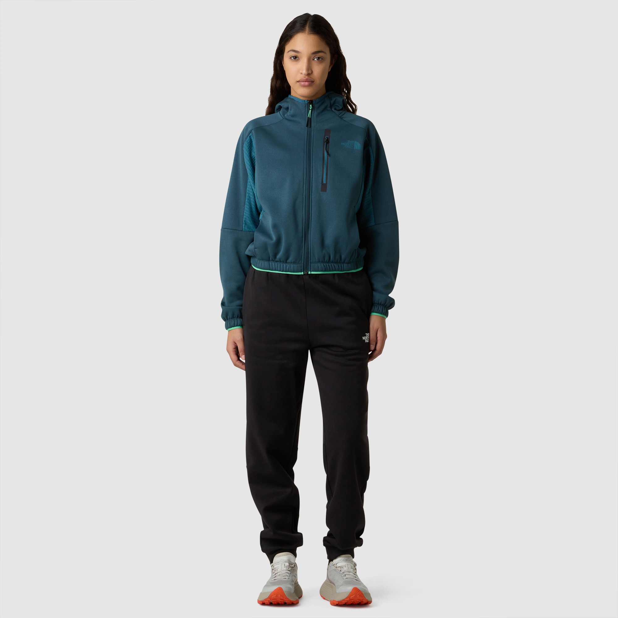 Forro polar con capucha de mujer Mountain Athletics The North Face - Esmeralda Azul Esmeralda Azul-2