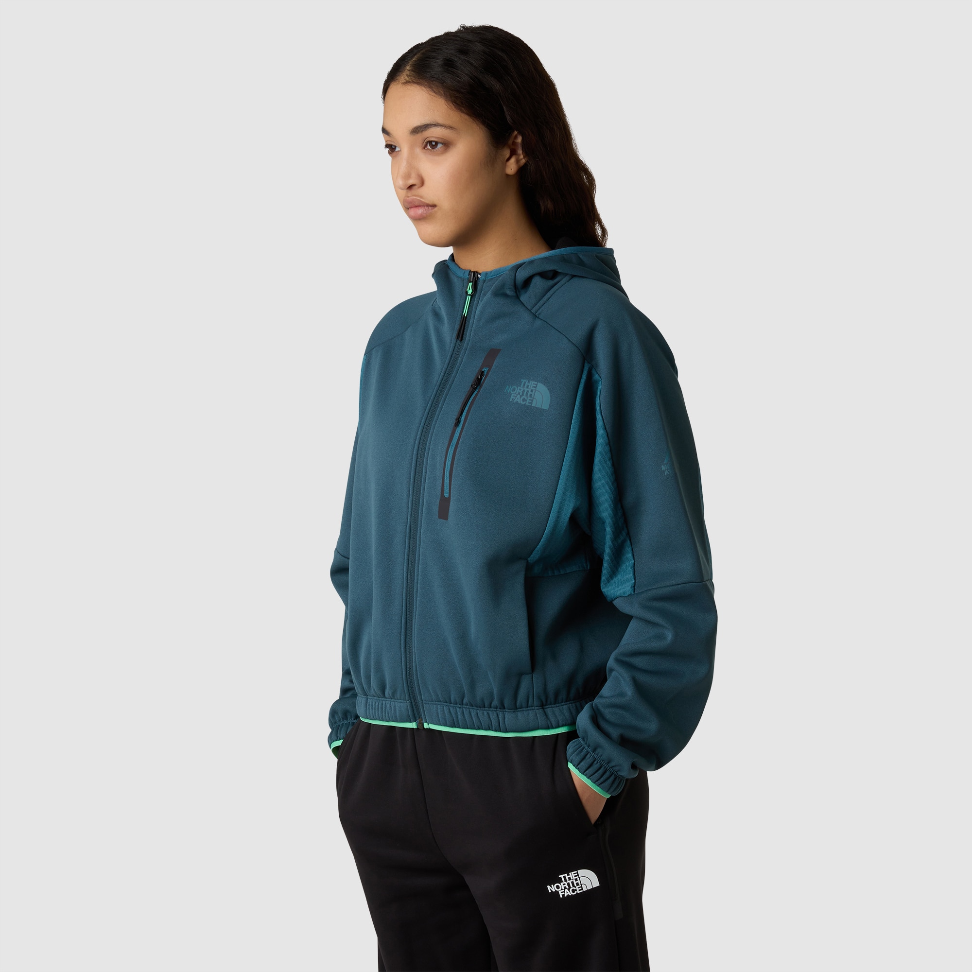 Imagen 1 de Forro polar con capucha de mujer Mountain Athletics The North Face Esmeralda Azul
