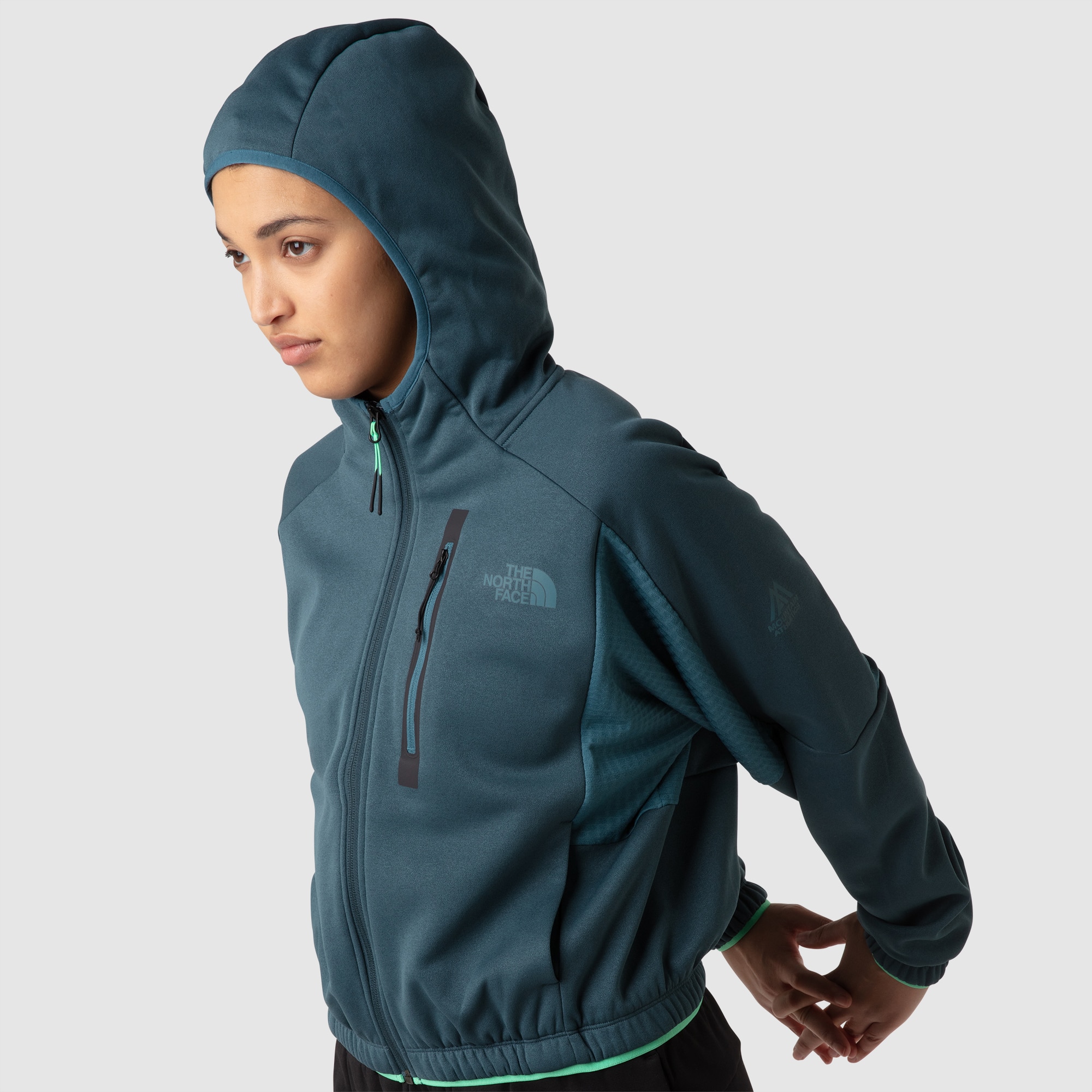 Imagen 0 de Forro polar con capucha de mujer Mountain Athletics The North Face Esmeralda Azul