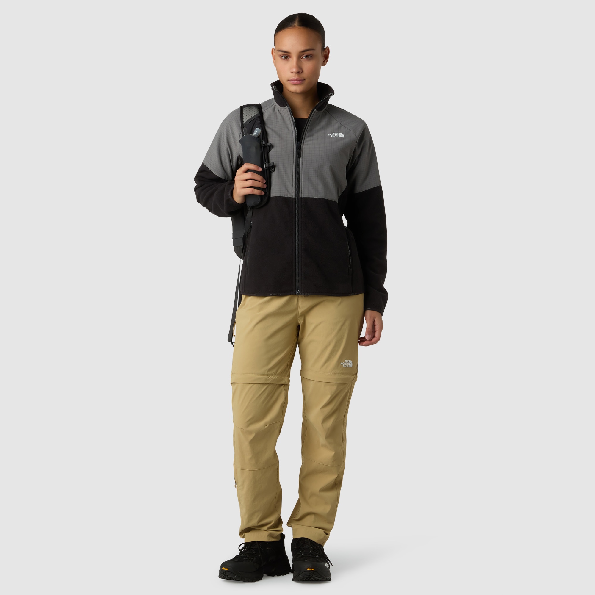 Forro polar de peso grueso de mujer Glacier The North Face - Negro / Gris Negro / Gris-2