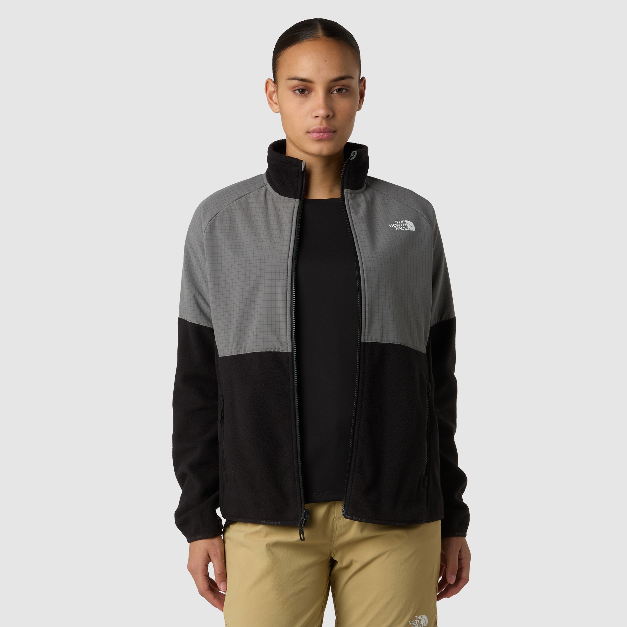 Forro polar de peso grueso de mujer Glacier The North Face - Negro / Gris Negro / Gris-4