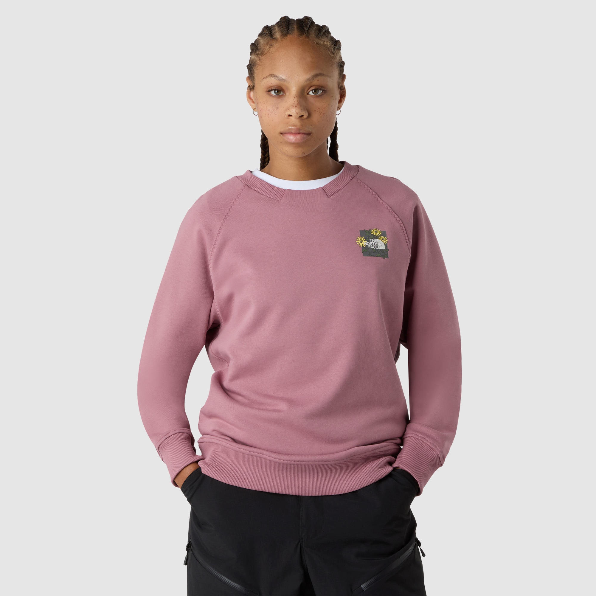 Imagen 1 de Sudadera holgada con estampado gráfico de mujer Connect The North Face - Rosa Rosa