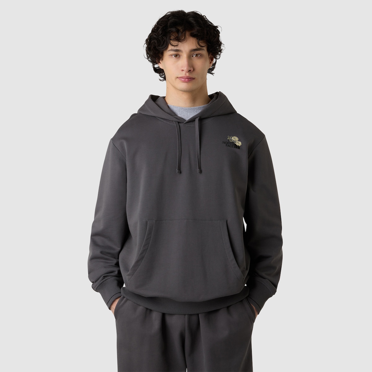 Sudadera holgada con capucha y estampado floral de hombre Dome The