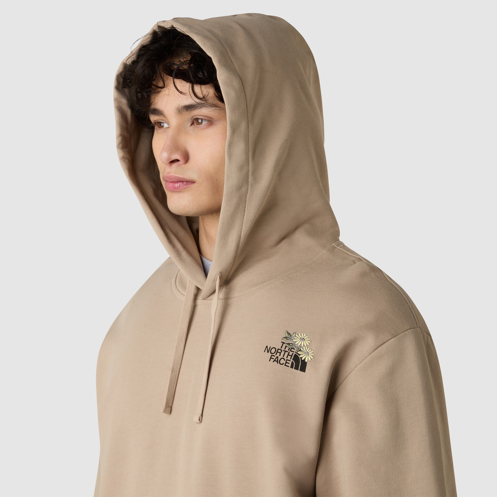 Sudadera holgada con capucha y estampado floral de hombre Dome The North Face - Beige Beige-4