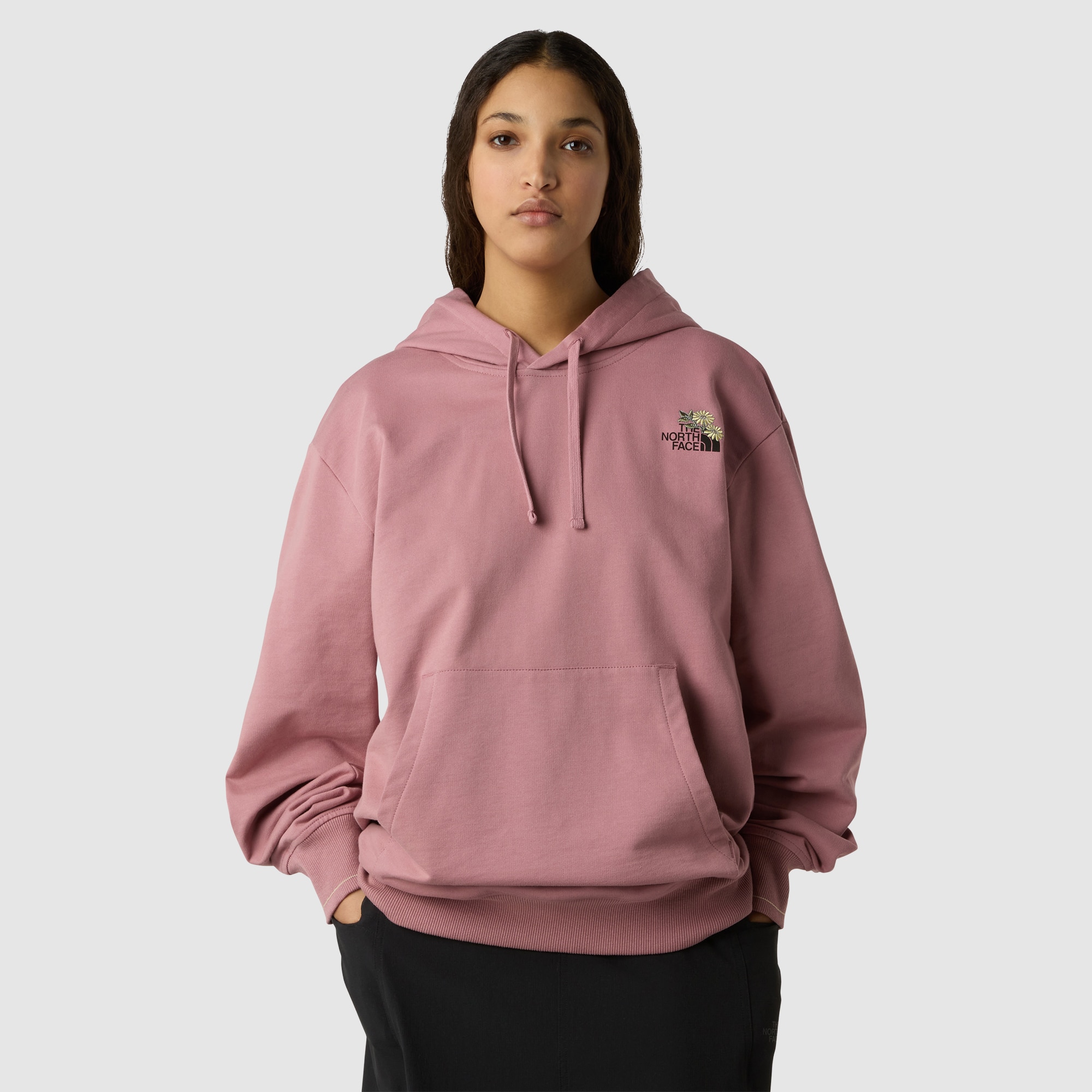 Imagen 0 de Sudadera holgada con capucha y estampado floral de hombre Dome The North Face Rosa