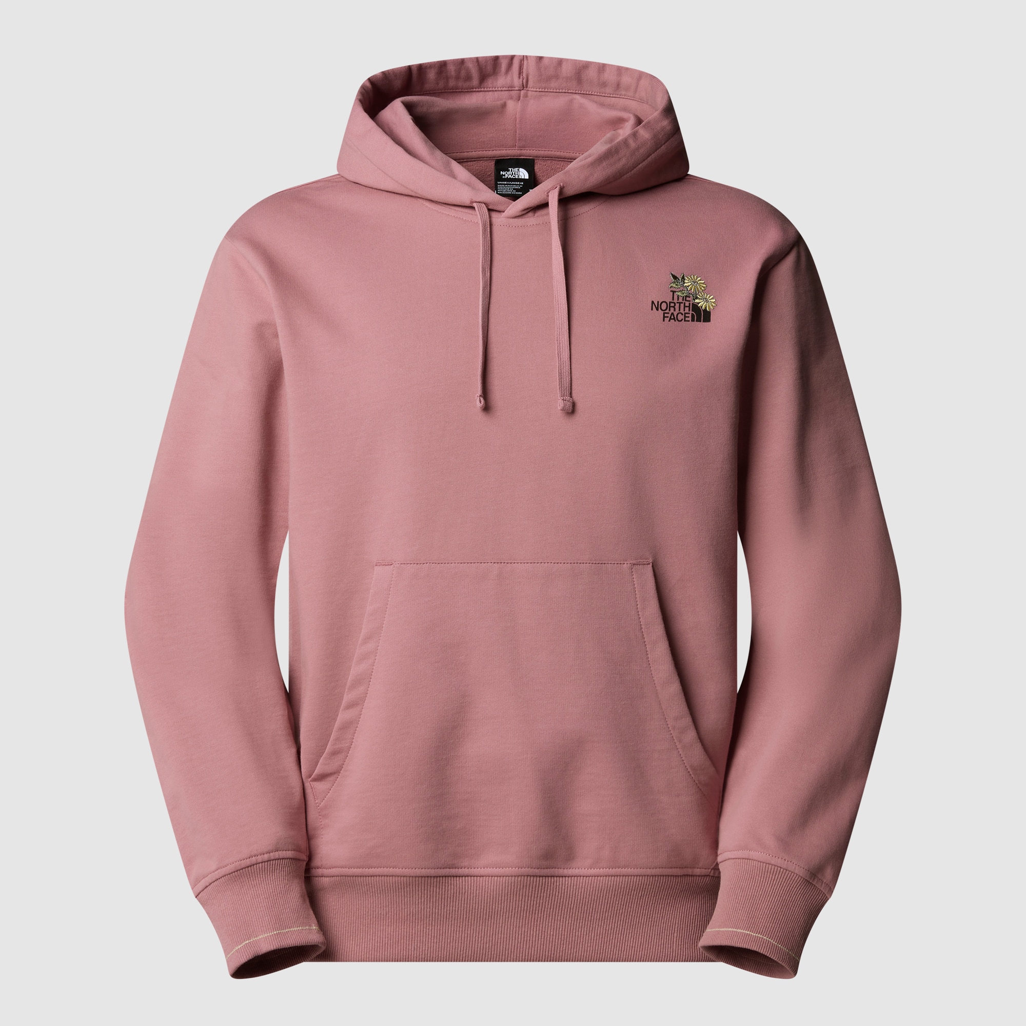 Sudadera holgada con capucha y estampado floral de hombre Dome The North Face - Rosa Rosa-5
