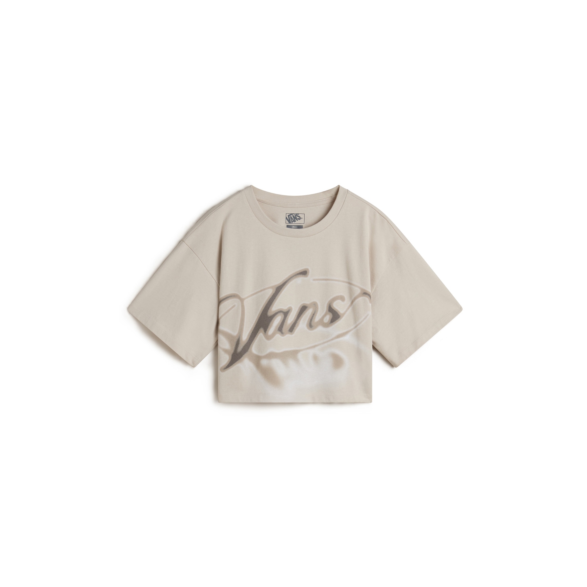 Imagen 0 de Camiseta de mujer Afterburn Relaxed Crop Vans Gris ceniza