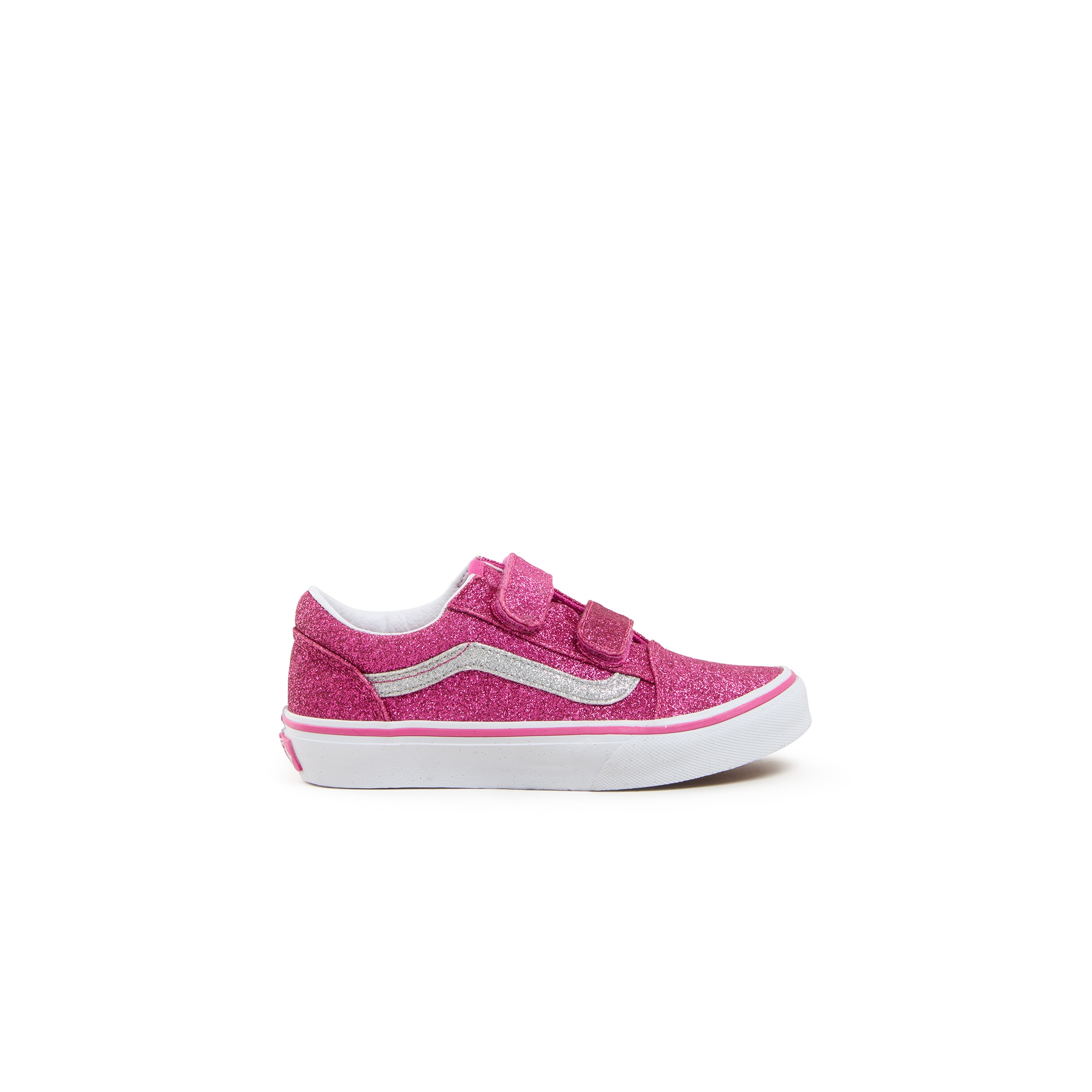 Zapatilla casual para niñas Old Skool Vans con Velcro. - Rosa Rosa-1
