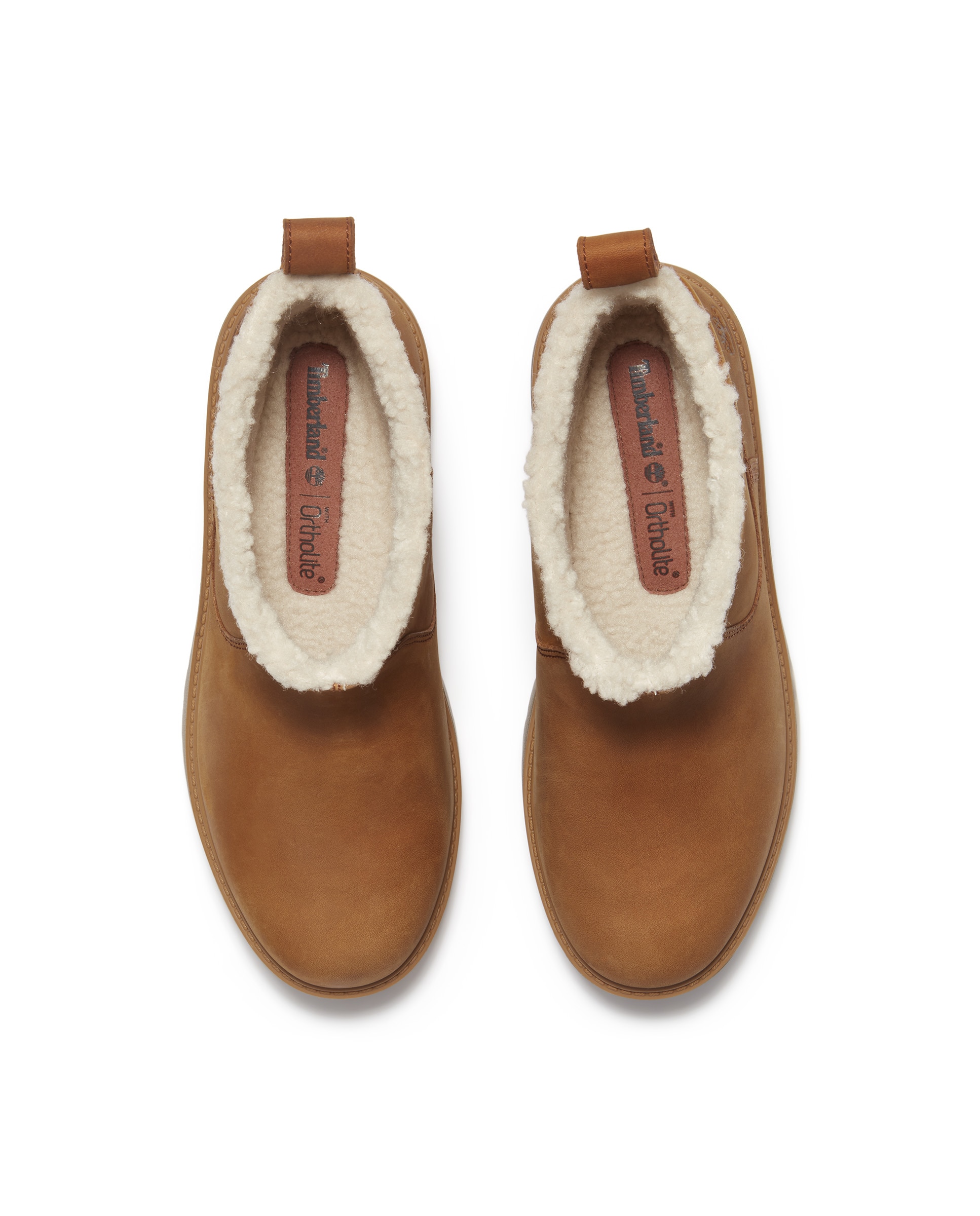 Botines con suela track sin cierre con plataforma y forro cálido platform de mujer en cuero premium - Timberland - Marrón Marrón-3