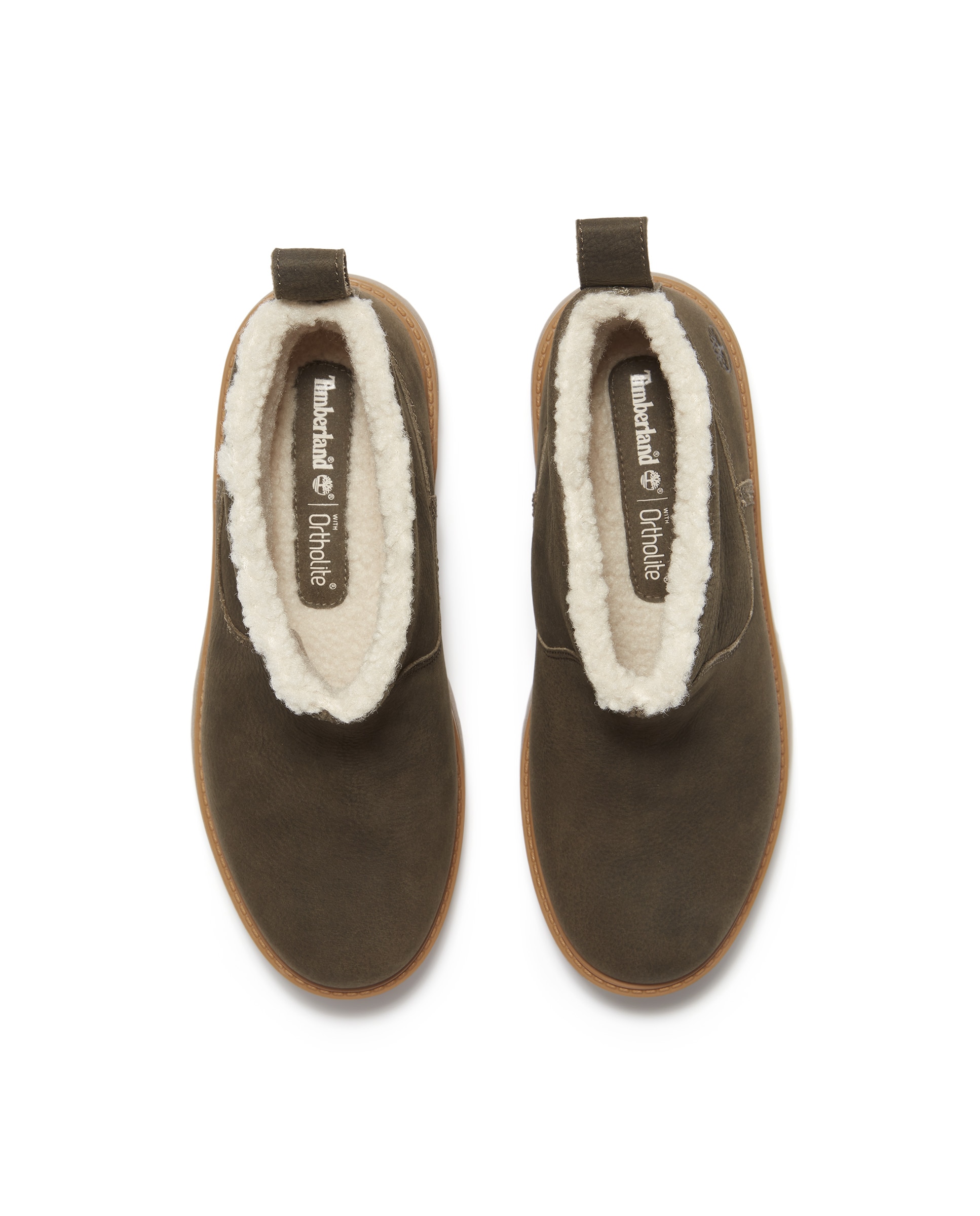 Botines con suela track sin cierre con plataforma y forro cálido platform de mujer en cuero premium - Timberland - Marrón oscuro Marrón oscuro-3