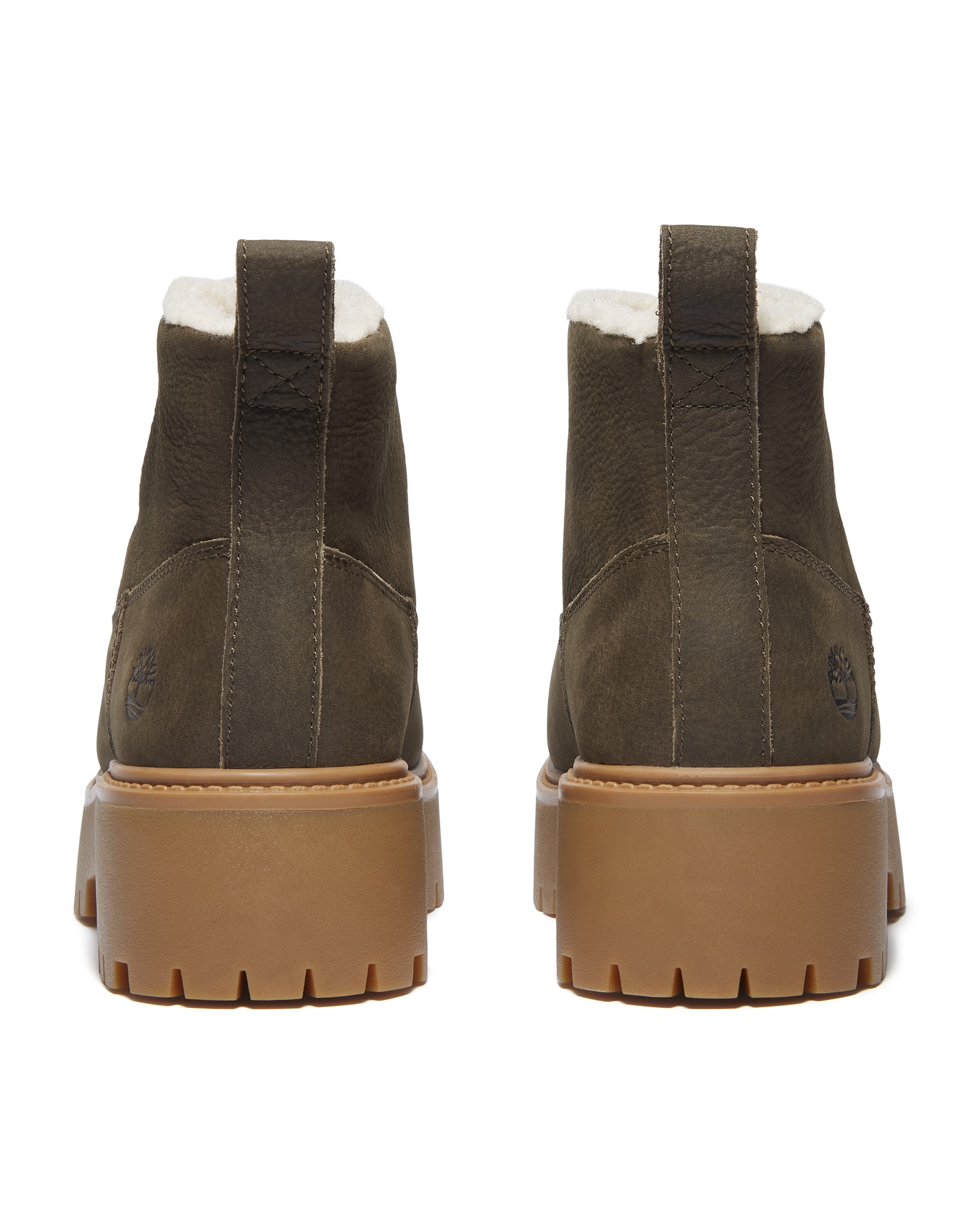 Botines con suela track sin cierre con plataforma y forro cálido platform de mujer en cuero premium - Timberland - Marrón oscuro Marrón oscuro-5
