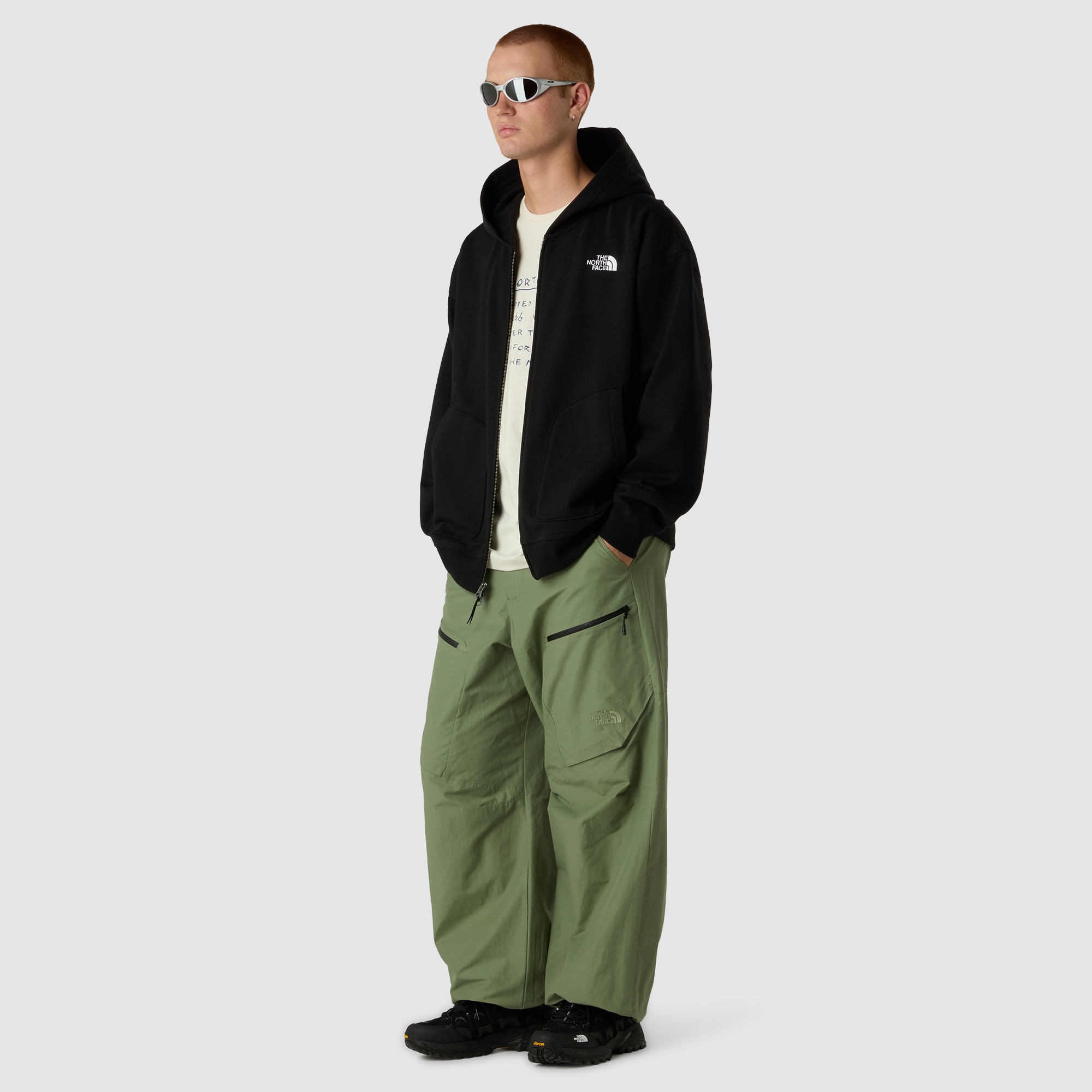Sudadera holgada con capucha y cremallera integral de hombre The North Face - Negro Negro-2
