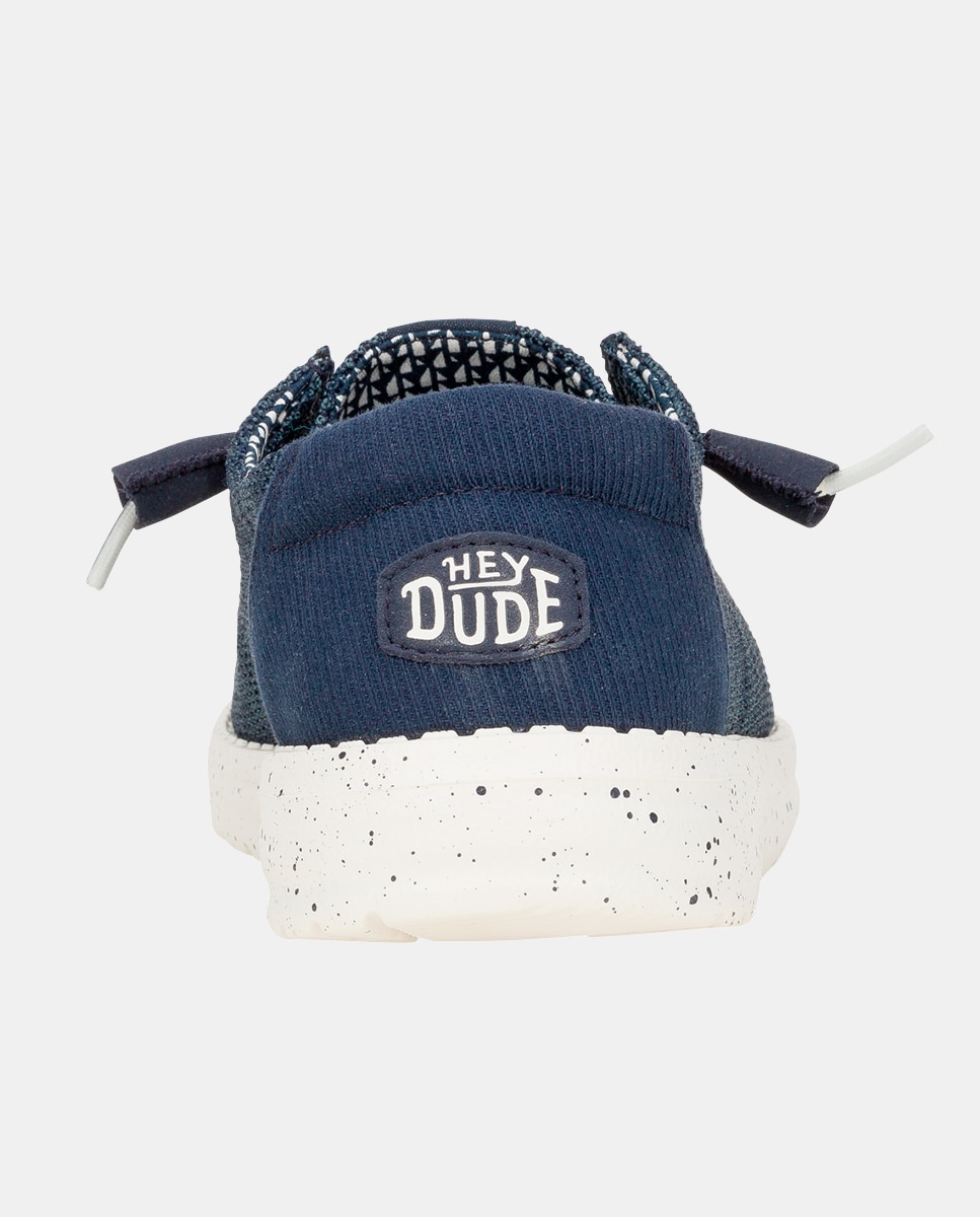 Zapatillas de cordones de mujer en malla elástica - HeyDude - Azul marino Azul marino-5