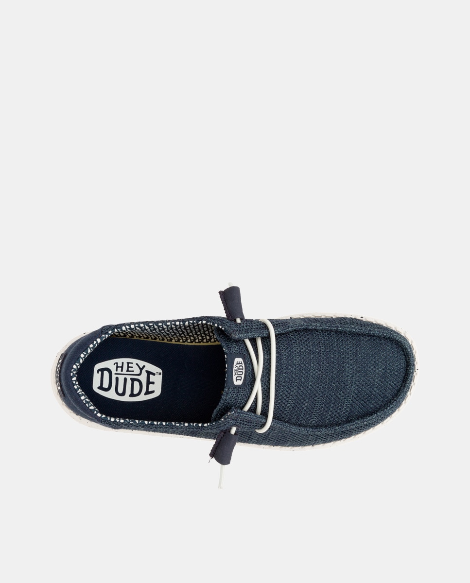Zapatillas de cordones de mujer en malla elástica - HeyDude - Azul marino Azul marino-6